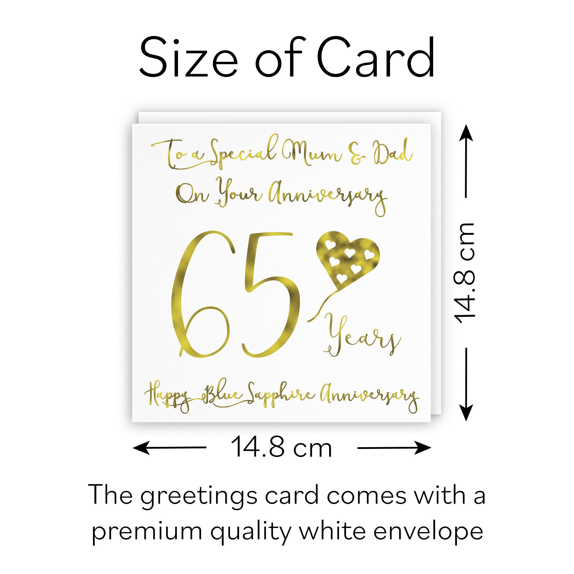 65th Mum And Dad Anniversary Card Milano - Default Title (B08K878X3X)