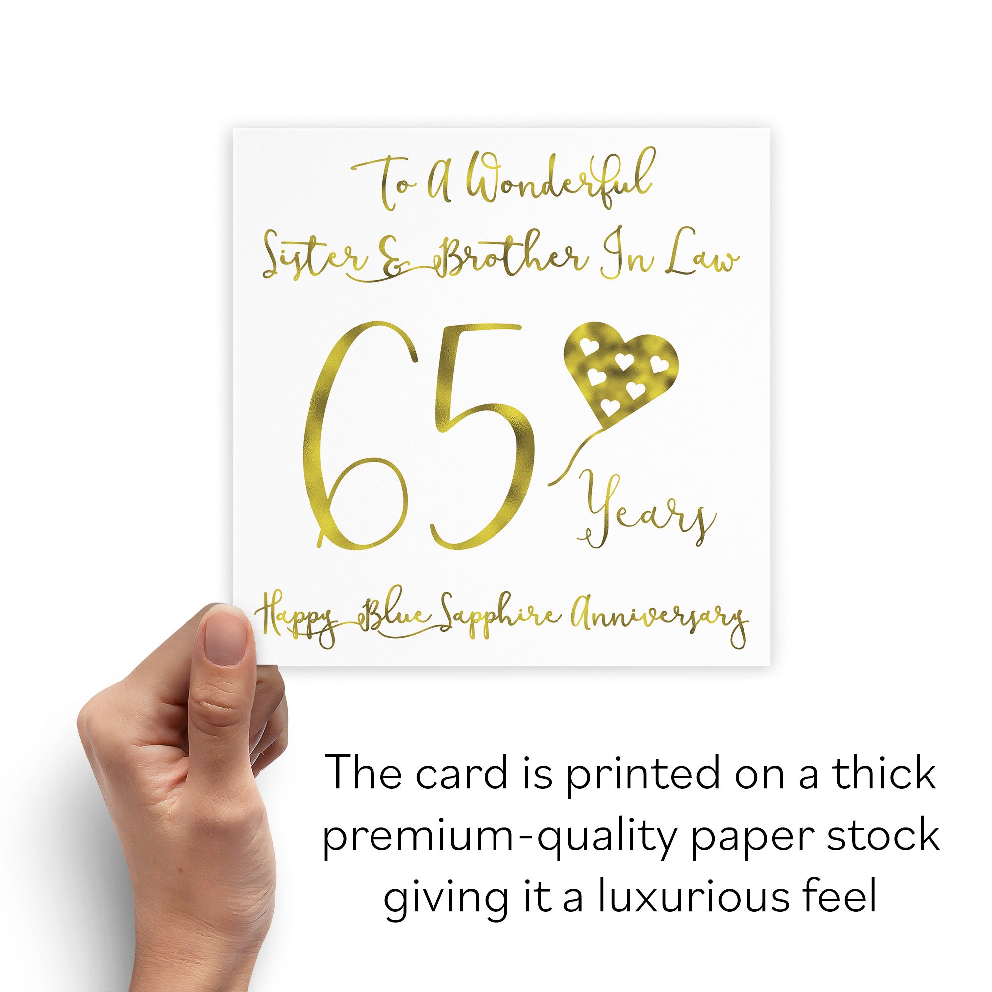 65th Sister And Brother In Law Anniversary Card Milano - Default Title (B08K96CF29)