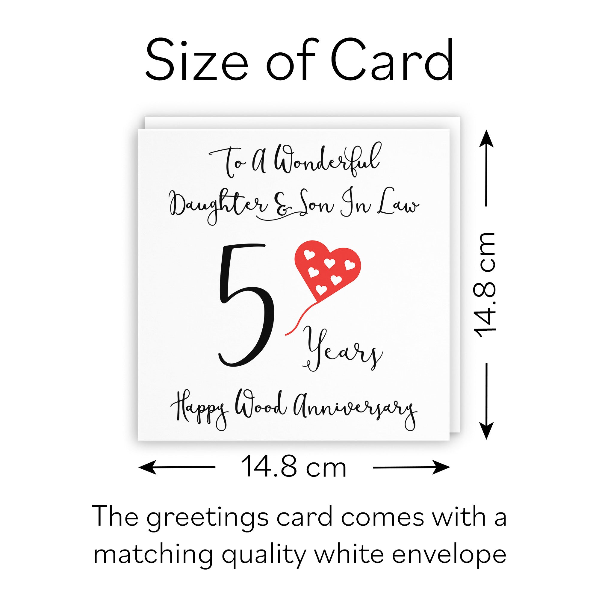 5th Daughter And Son In Law Anniversary Card Love Heart - Default Title (B08KC2BL5L)