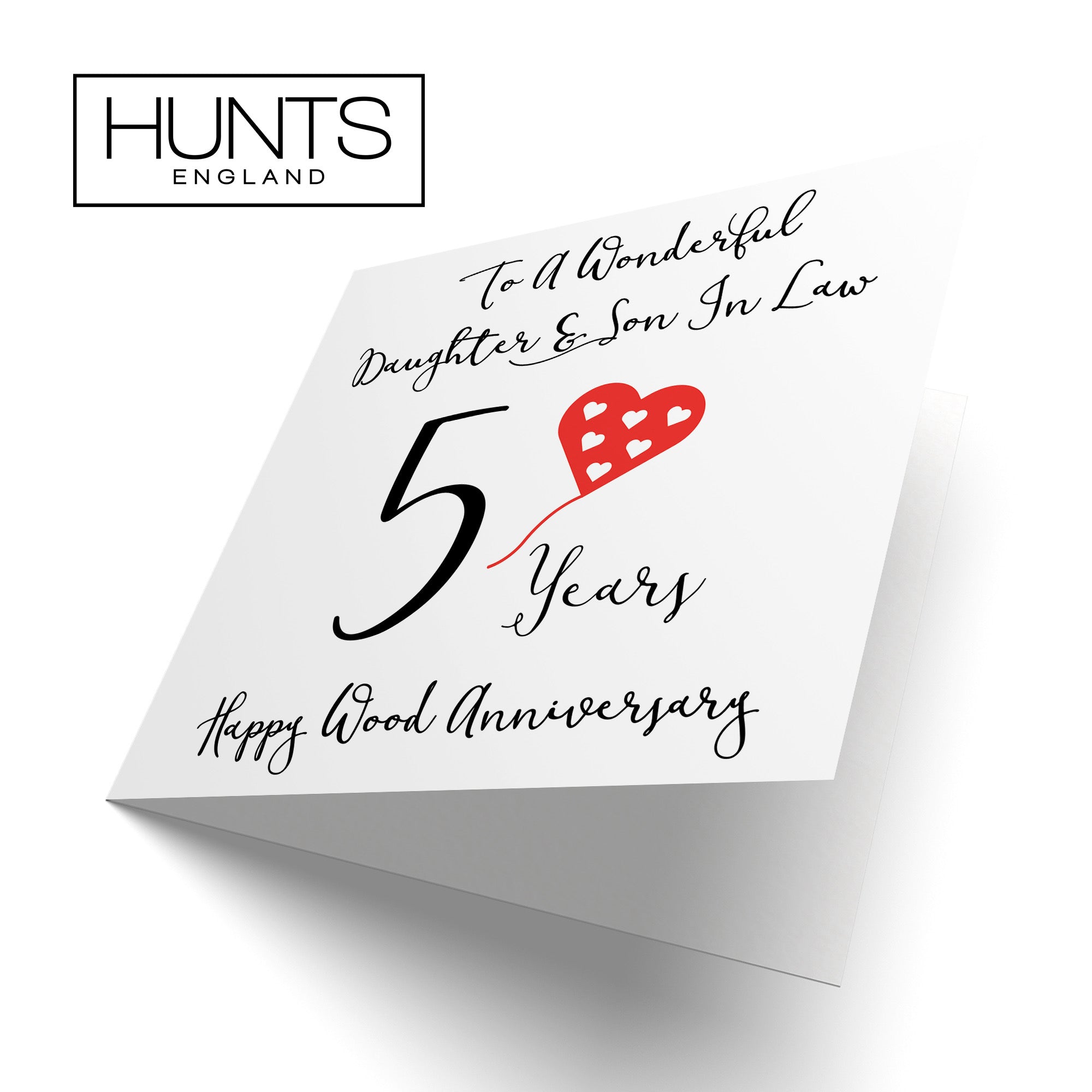 5th Daughter And Son In Law Anniversary Card Love Heart - Default Title (B08KC2BL5L)