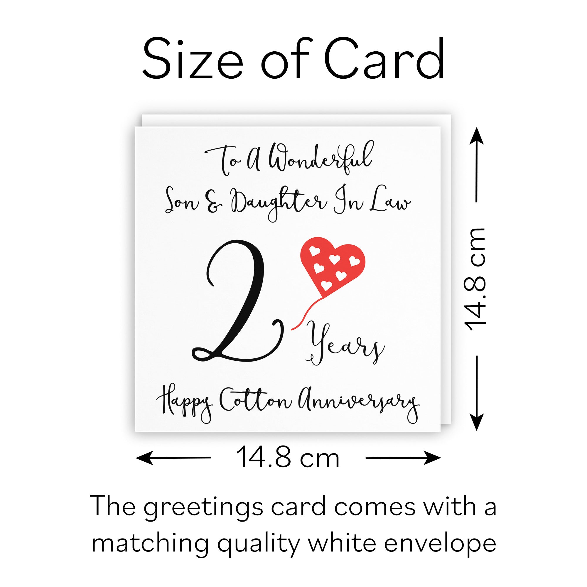 2nd Son And Daughter In Law Anniversary Card Love Heart - Default Title (B08KC6FMYP)