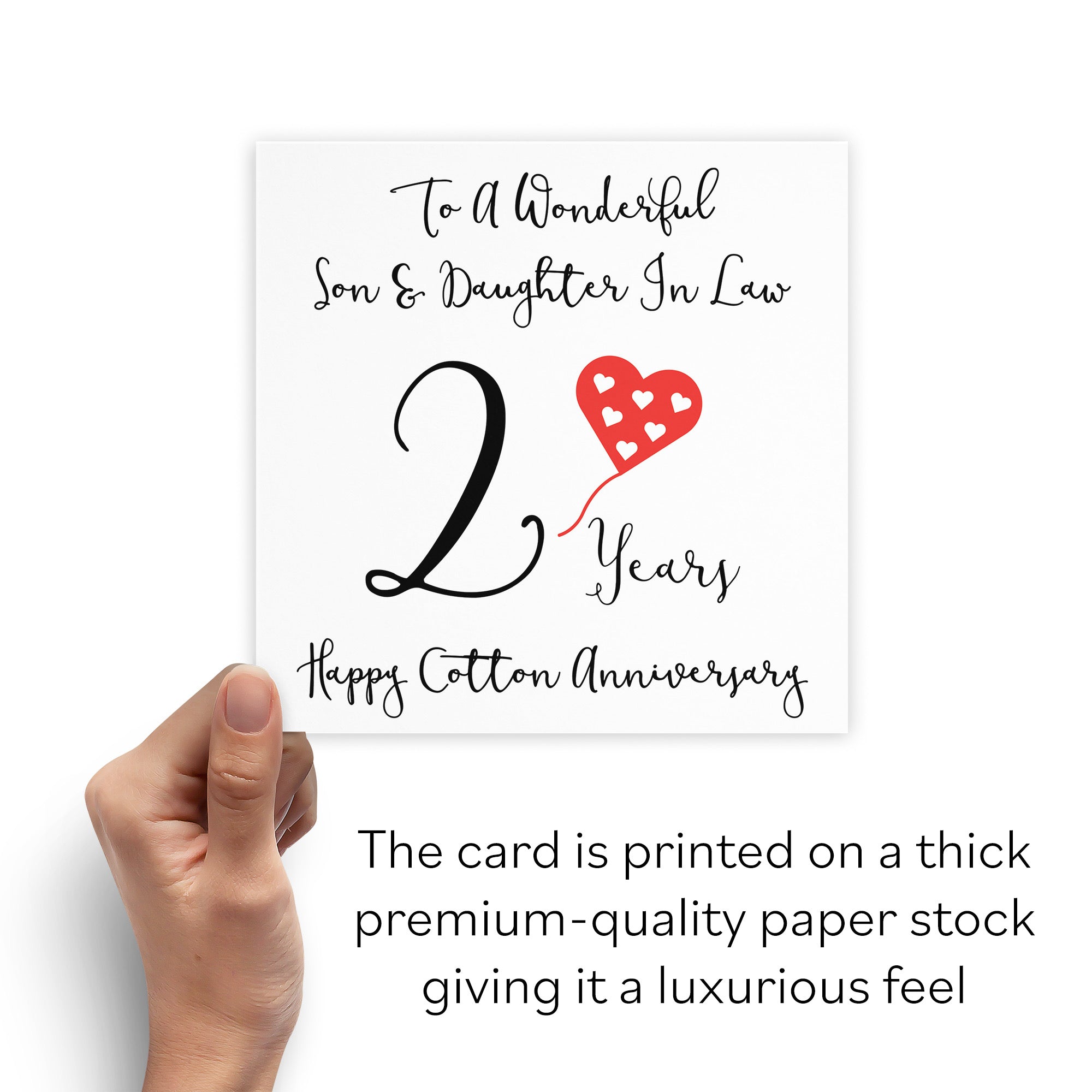 2nd Son And Daughter In Law Anniversary Card Love Heart - Default Title (B08KC6FMYP)