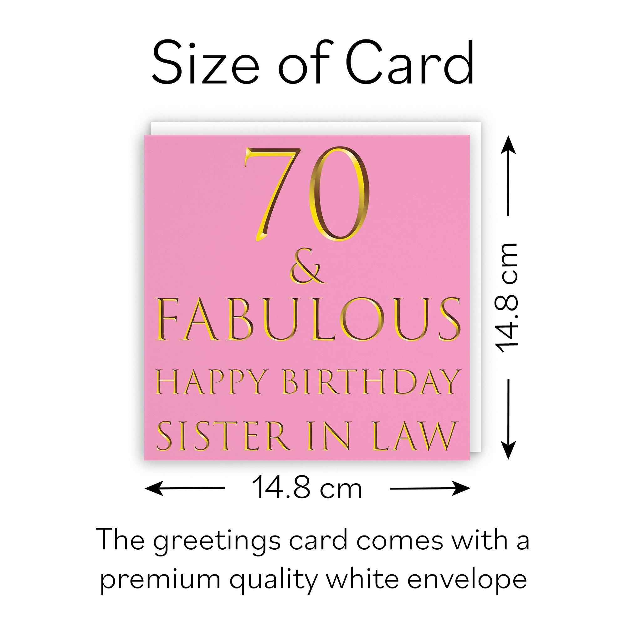 70th Sister In Law Birthday Card Still Totally Fabulous - Default Title (B08L26S2XC)