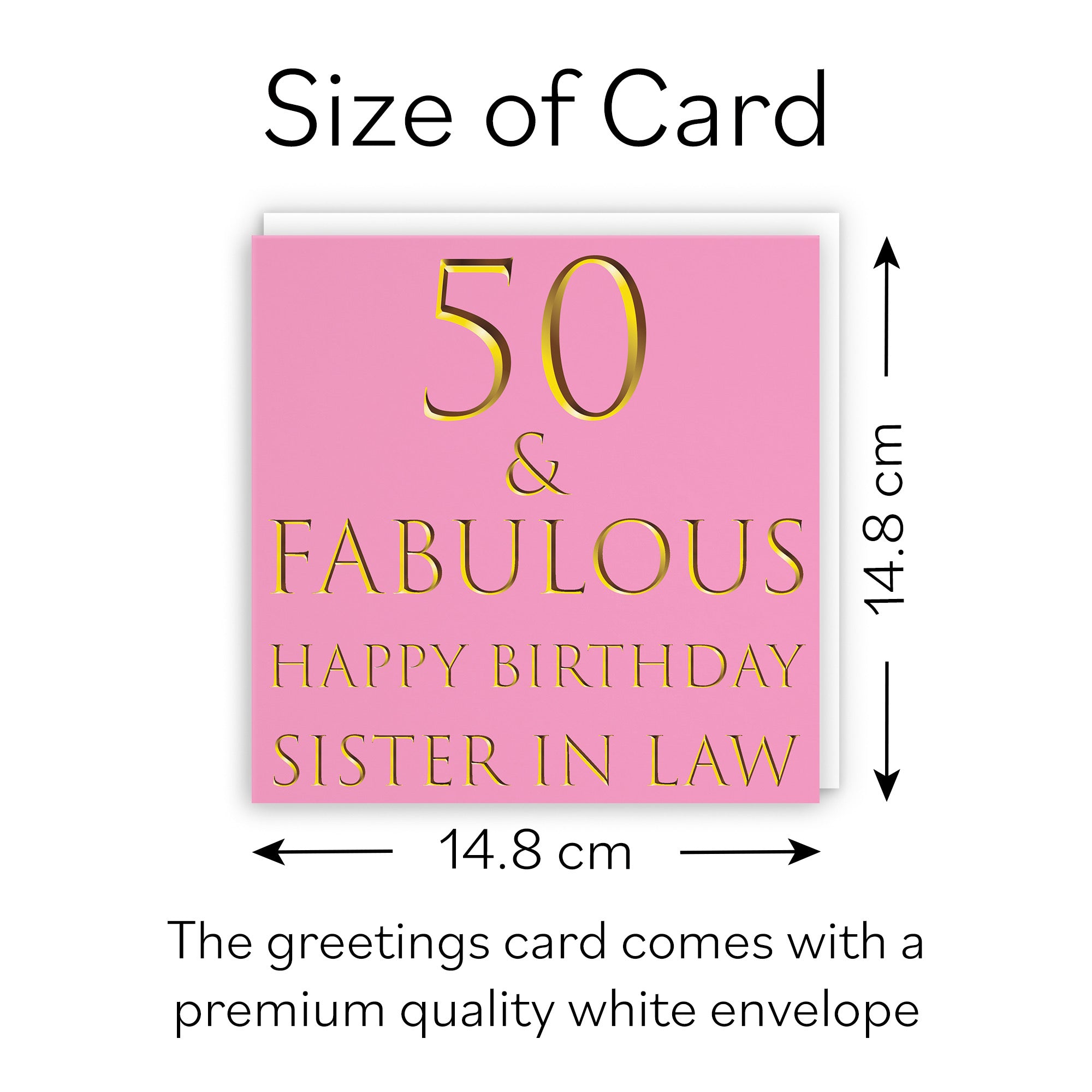 50th Sister In Law Birthday Card Still Totally Fabulous - Default Title (B08L27CM35)