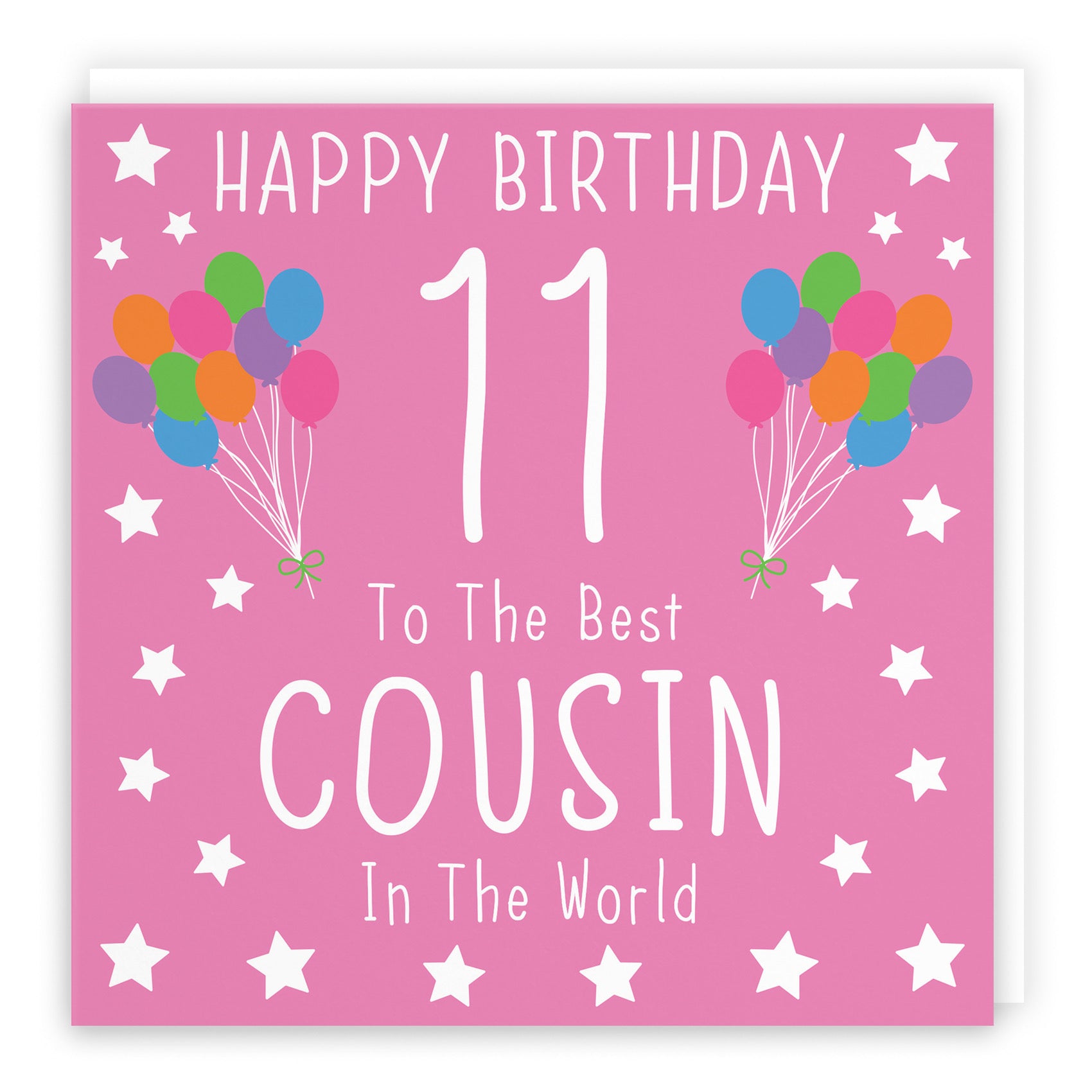 11th Cousin Female Pink Birthday Card Iconic - Default Title (B08YGLWYJ1)