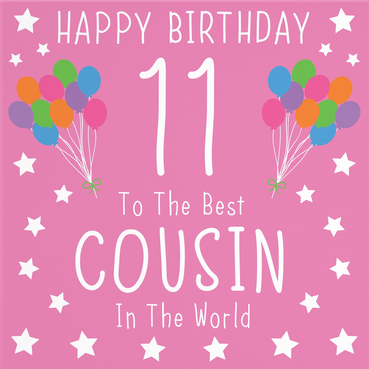 11th Cousin Female Pink Birthday Card Iconic - Default Title (B08YGLWYJ1)