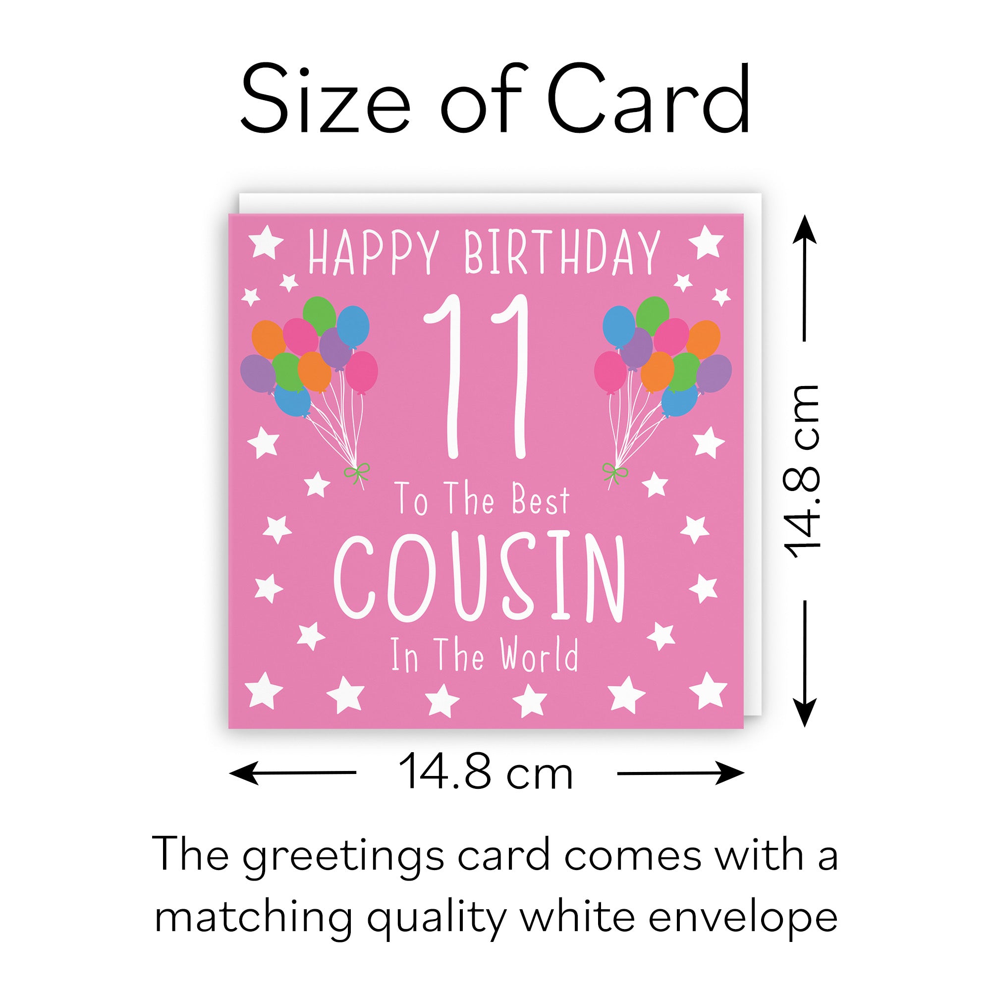 11th Cousin Female Pink Birthday Card Iconic - Default Title (B08YGLWYJ1)