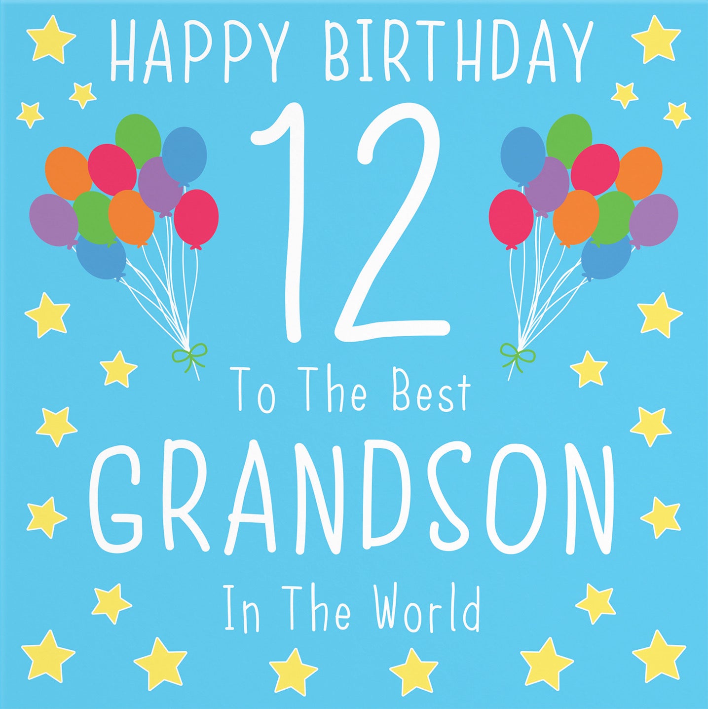 12th Grandson Birthday Card Iconic - Default Title (B08YGM5BP1)