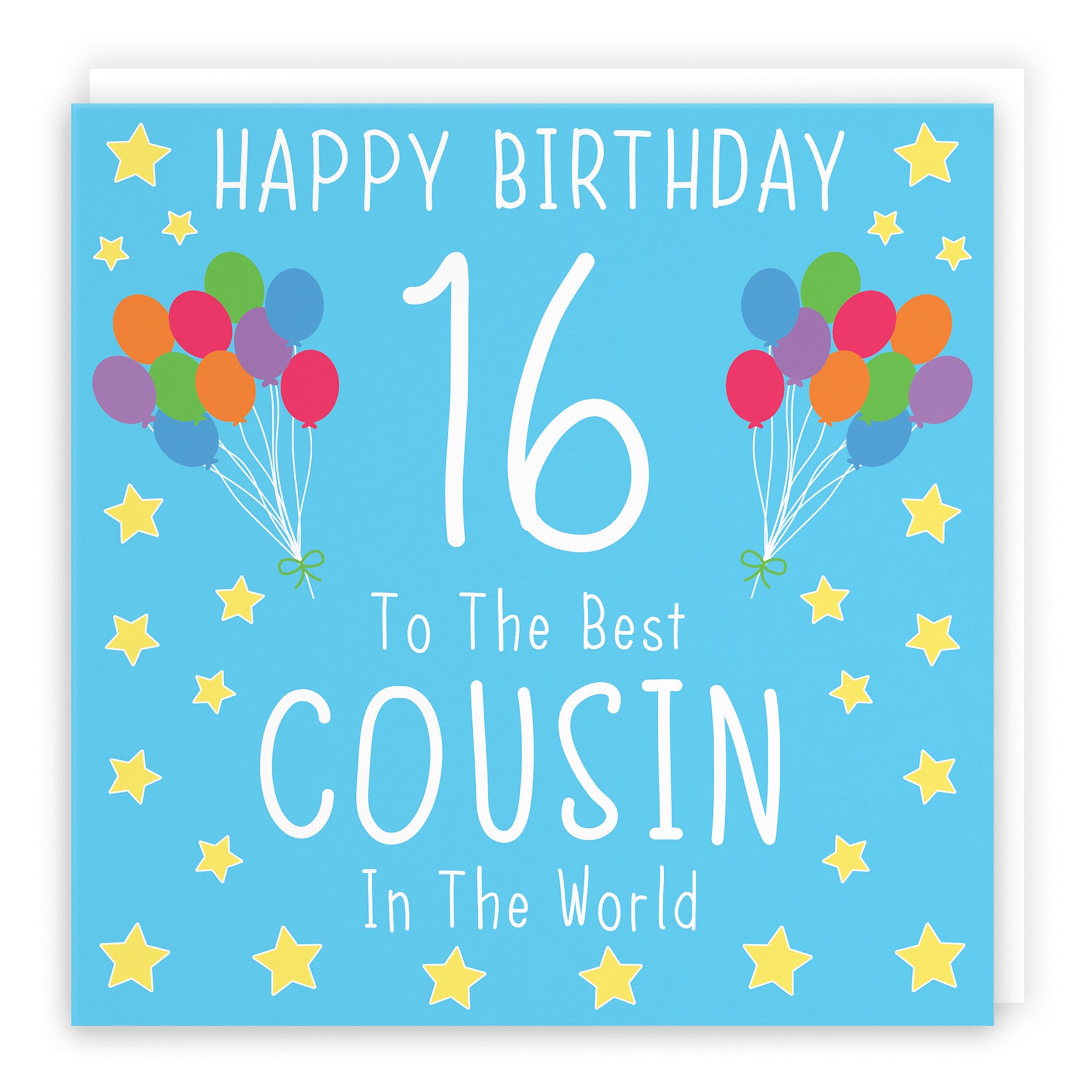 16th Cousin Male Blue Birthday Card Iconic - Default Title (B08YGM7JS9)