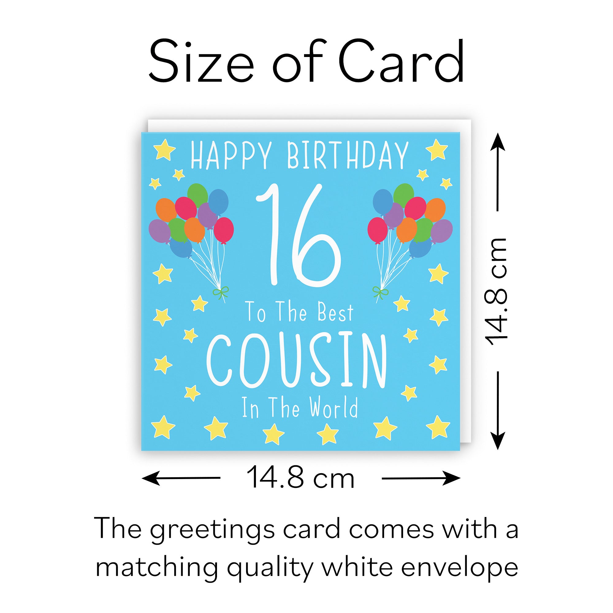 16th Cousin Male Blue Birthday Card Iconic - Default Title (B08YGM7JS9)