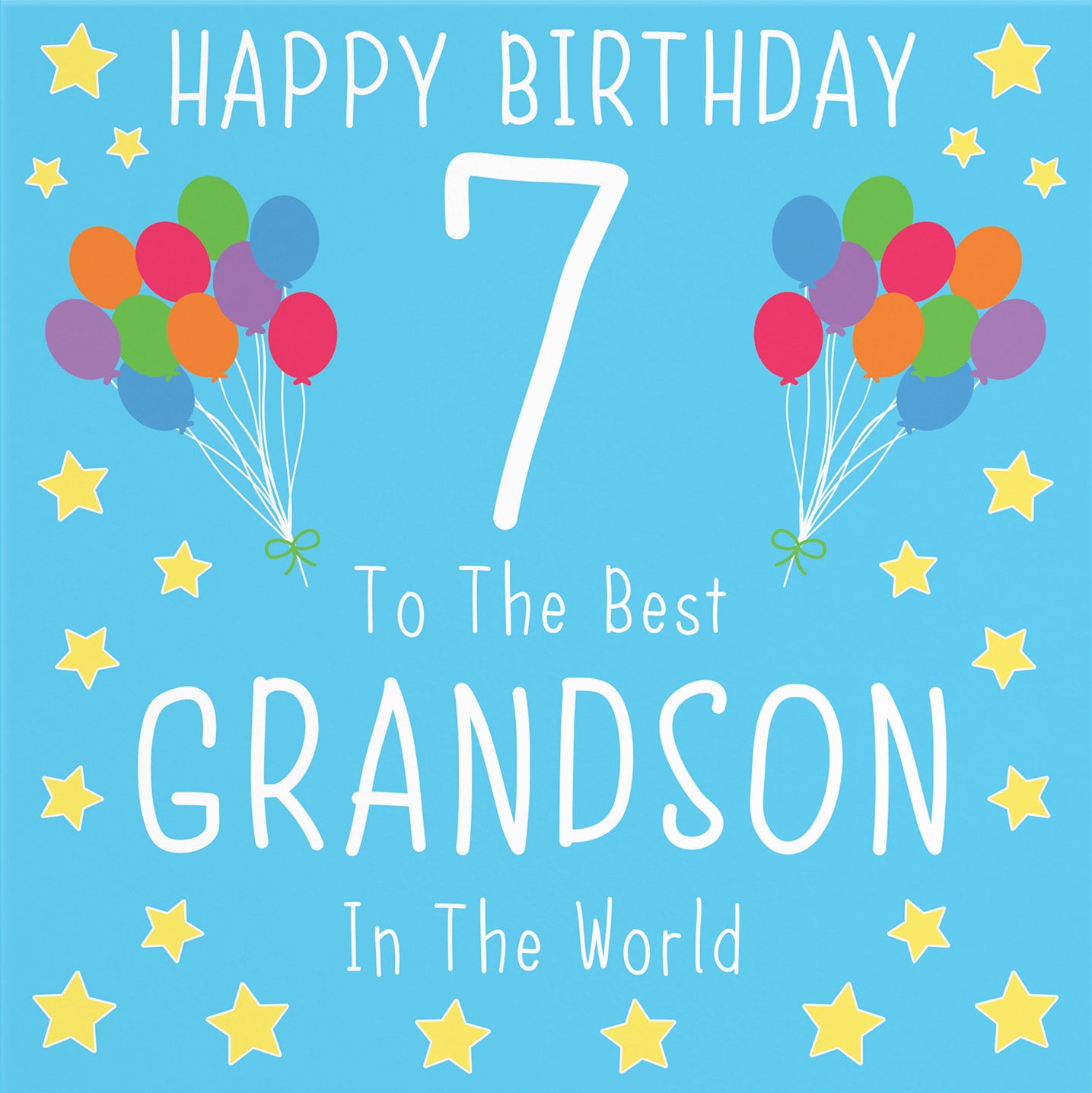 7th Grandson Birthday Card Iconic - Default Title (B08YGSMRSV)