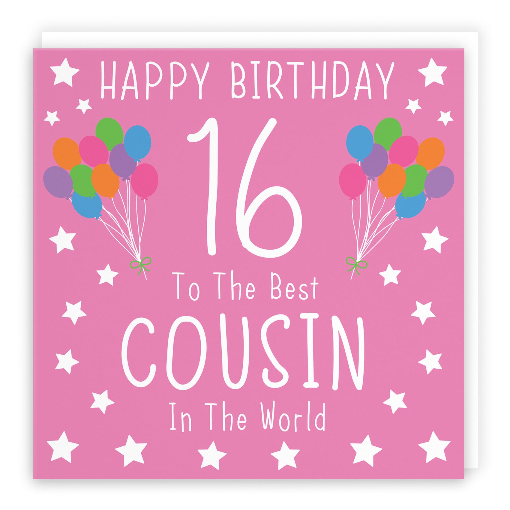 16th Cousin Female Pink Birthday Card Iconic - Default Title (B08YGSZTW5)