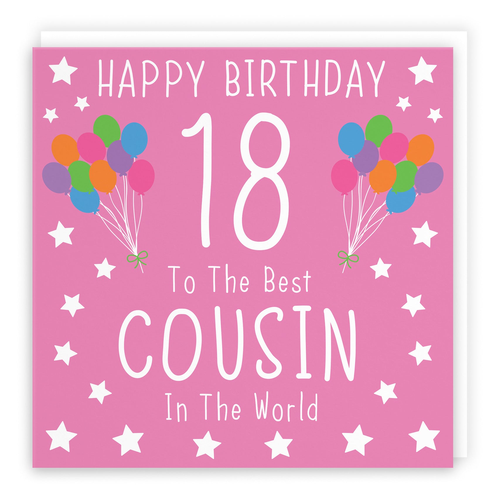 18th Cousin Female Pink Birthday Card Iconic - Default Title (B08YGWZ5C6)