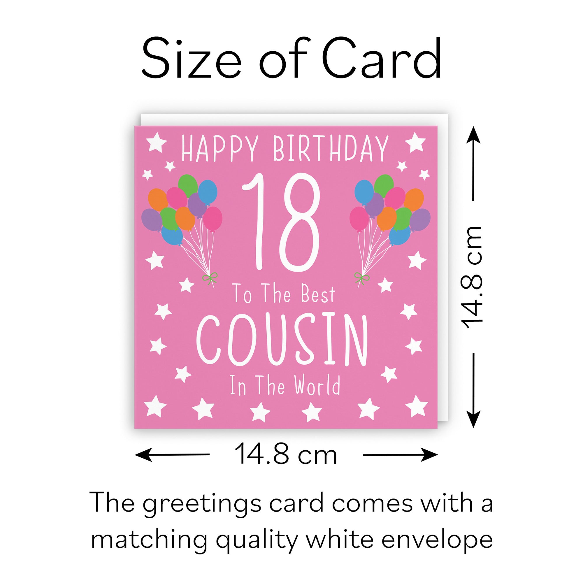 18th Cousin Female Pink Birthday Card Iconic - Default Title (B08YGWZ5C6)