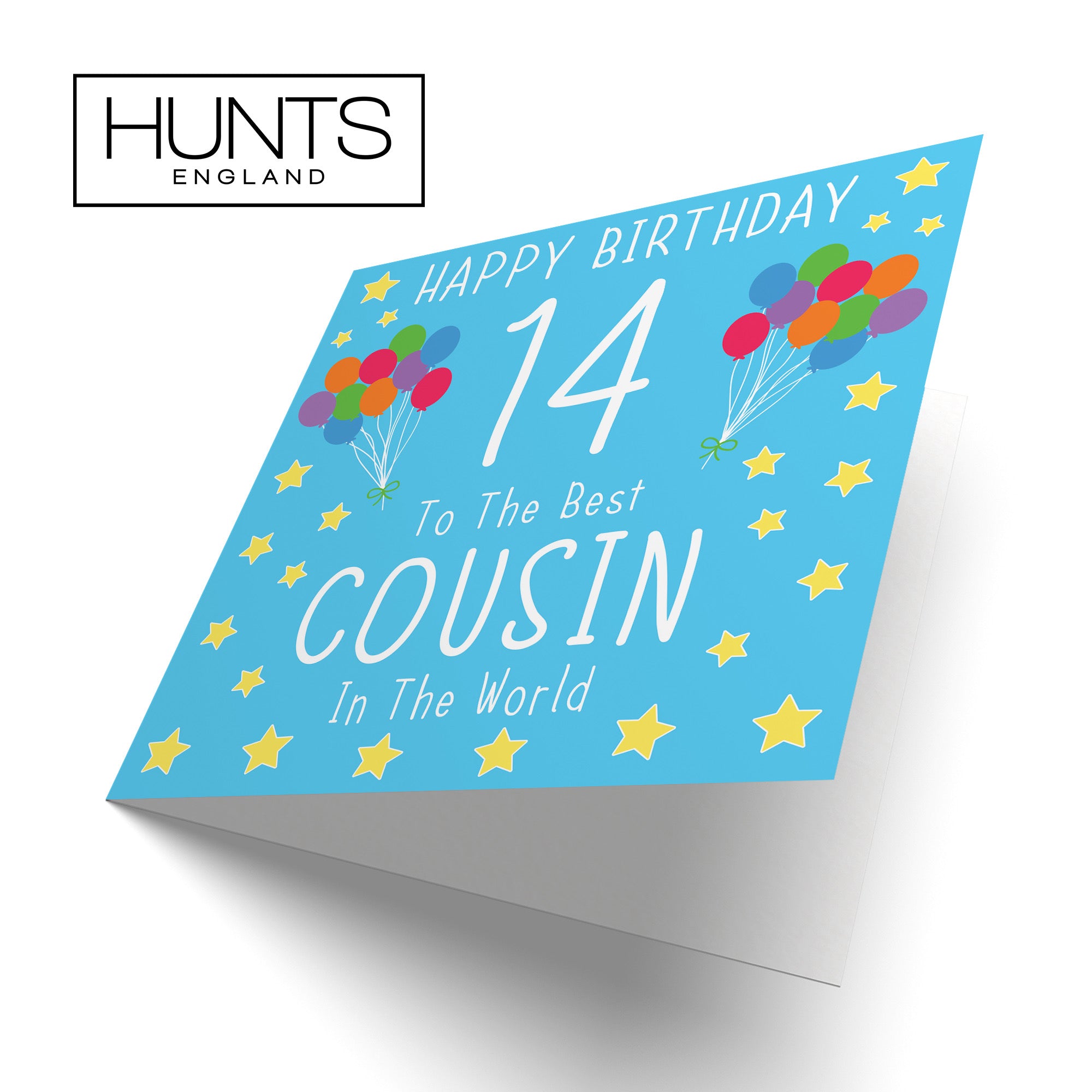 14th Cousin Male Blue Birthday Card Iconic - Default Title (B08YGXQW2F)