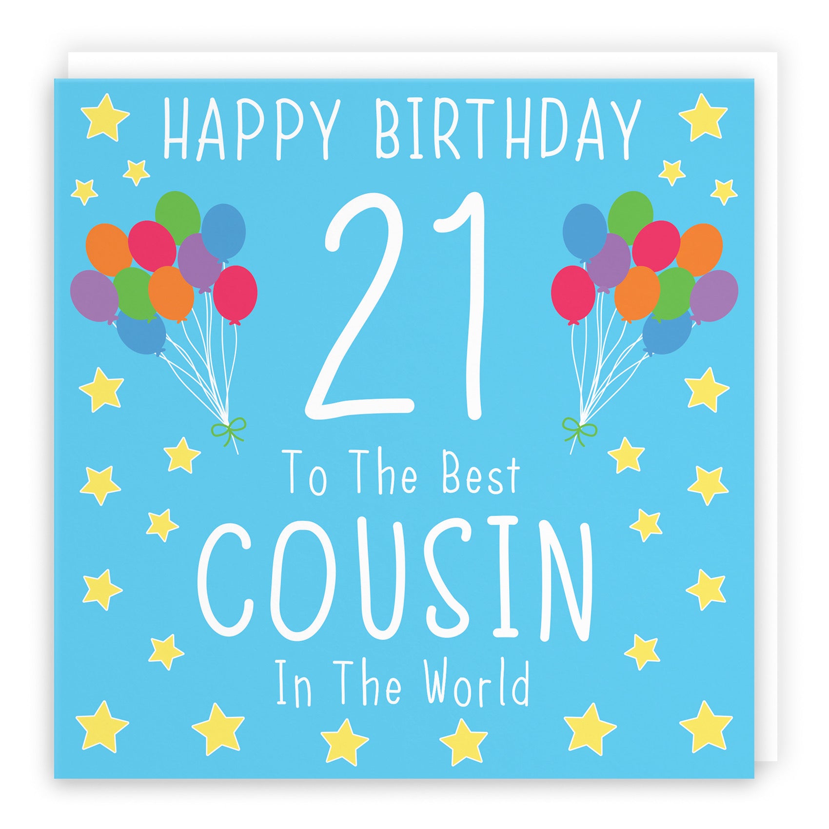 21st Cousin Male Blue Birthday Card Iconic - Default Title (B08YH6X4S1)