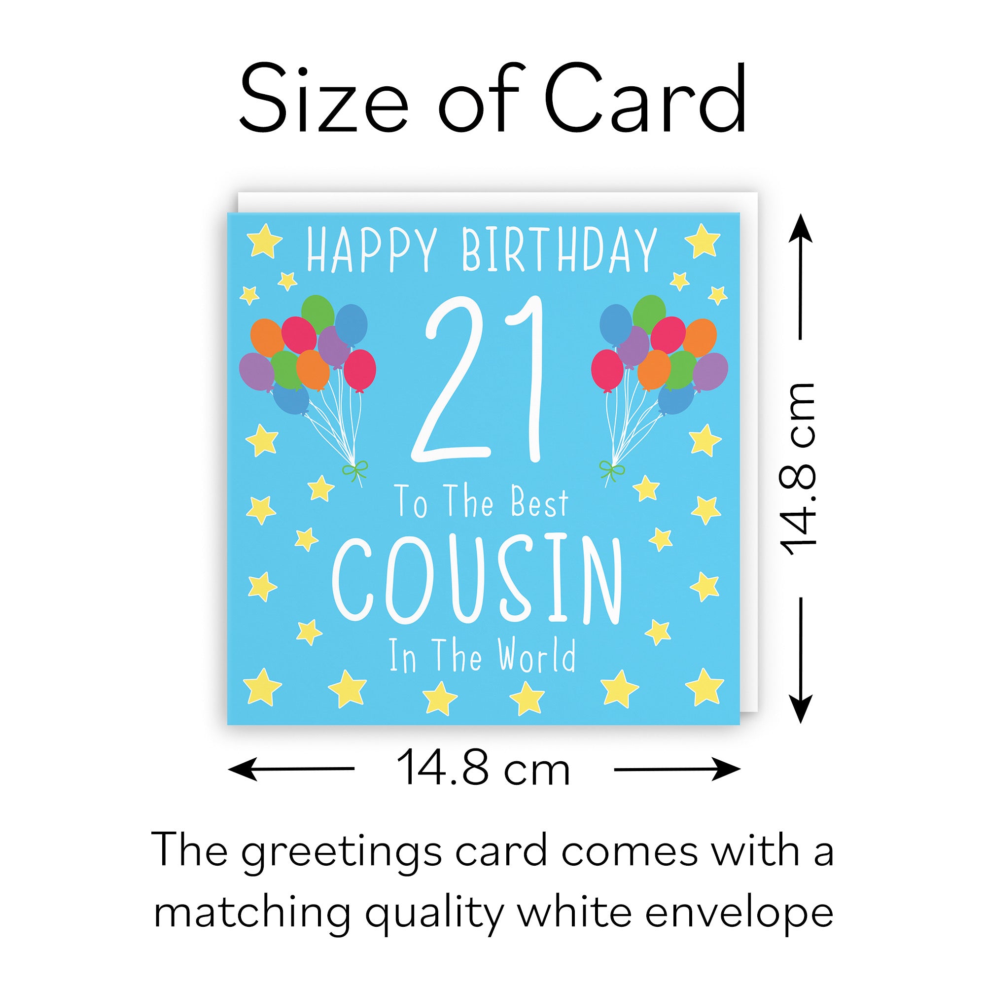 21st Cousin Male Blue Birthday Card Iconic - Default Title (B08YH6X4S1)