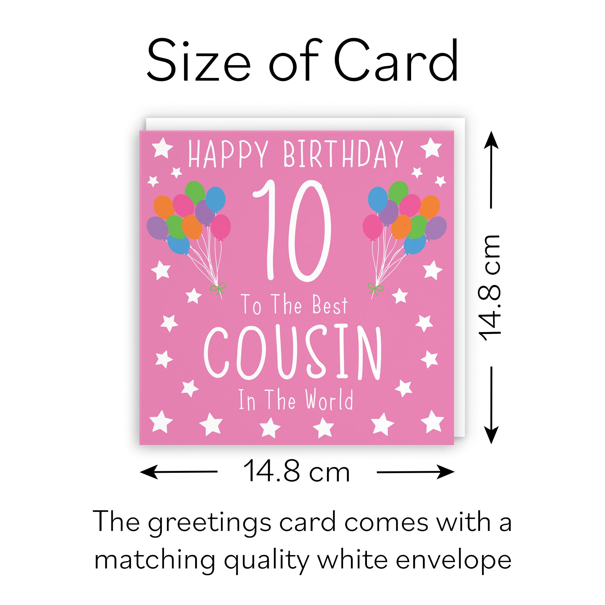 10th Cousin Female Pink Birthday Card Iconic - Default Title (B08YH9YGTS)