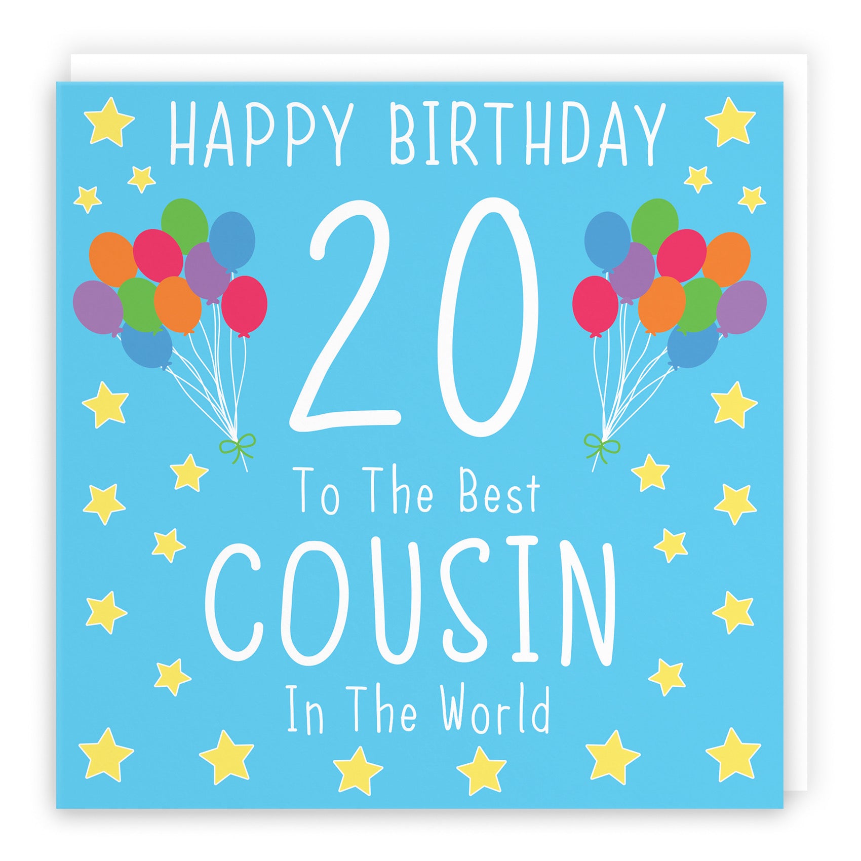 20th Cousin Male Blue Birthday Card Iconic - Default Title (B08YHKLZBV)