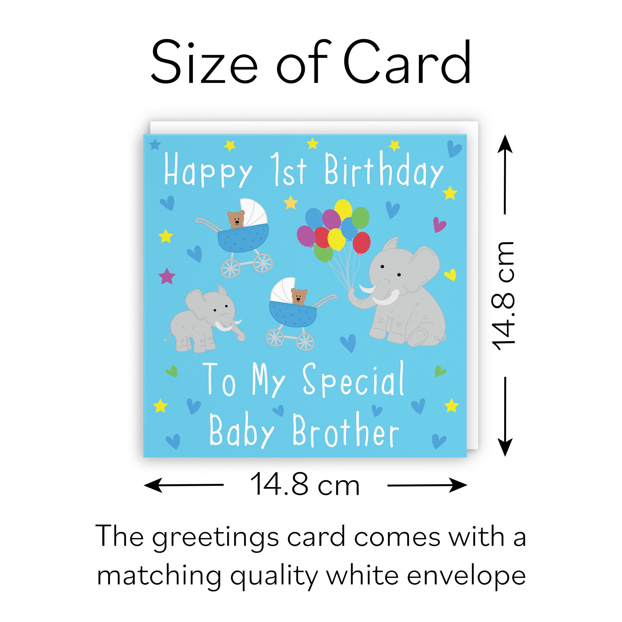 1st Brother Birthday Card Elephants Iconic - Default Title (B08YRWC415)