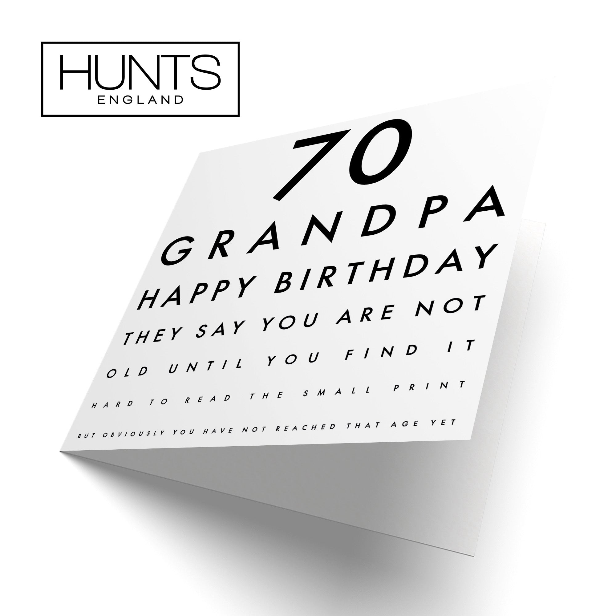 70th Grandpa Eye Sight Joke Birthday Card Letters - Default Title (B0947BCB6Y)