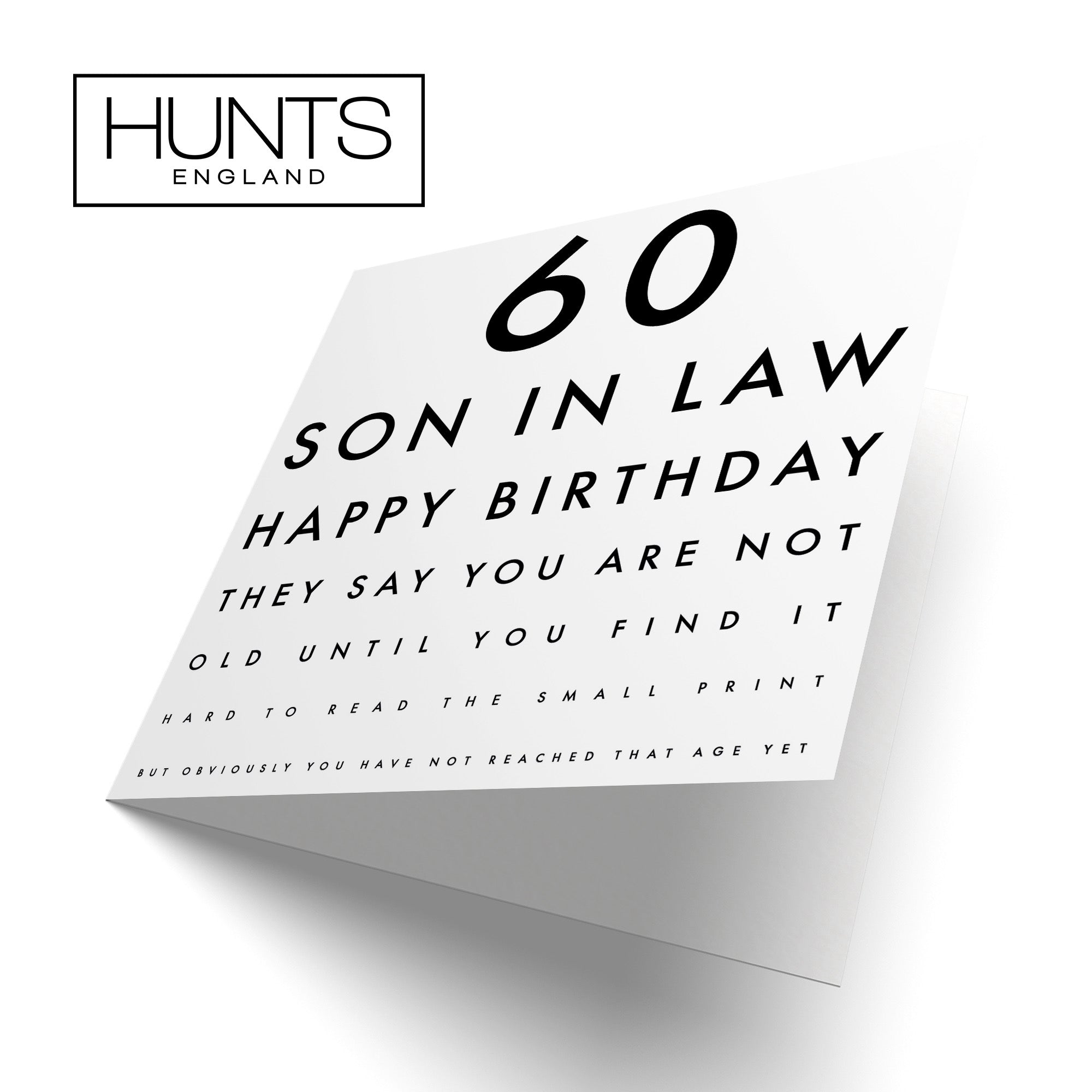 60th Son In Law Eye Sight Joke Birthday Card Letters - Default Title (B0947BHJ6X)