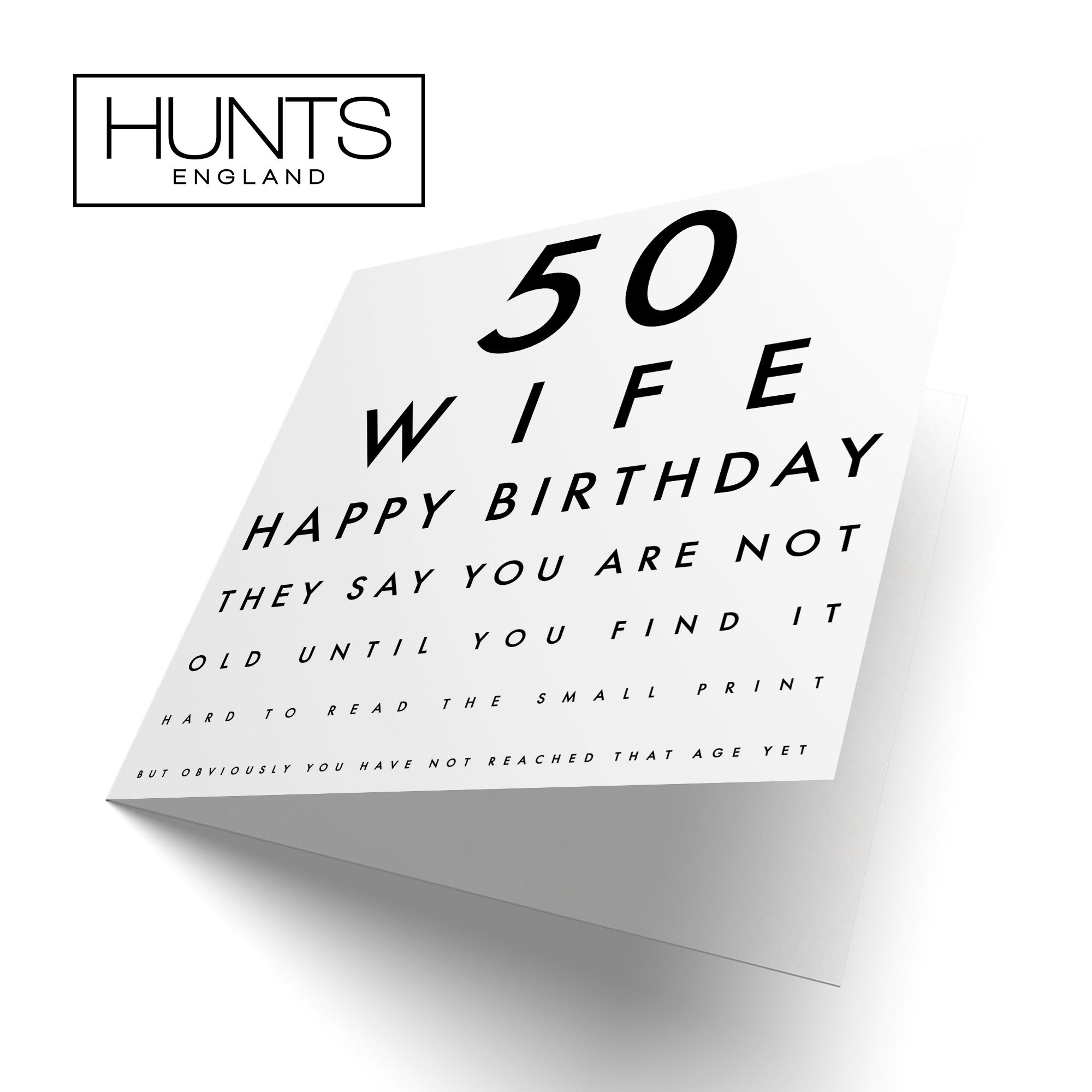 50th Wife Eye Sight Joke Birthday Card Letters - Default Title (B0947BKL6V)