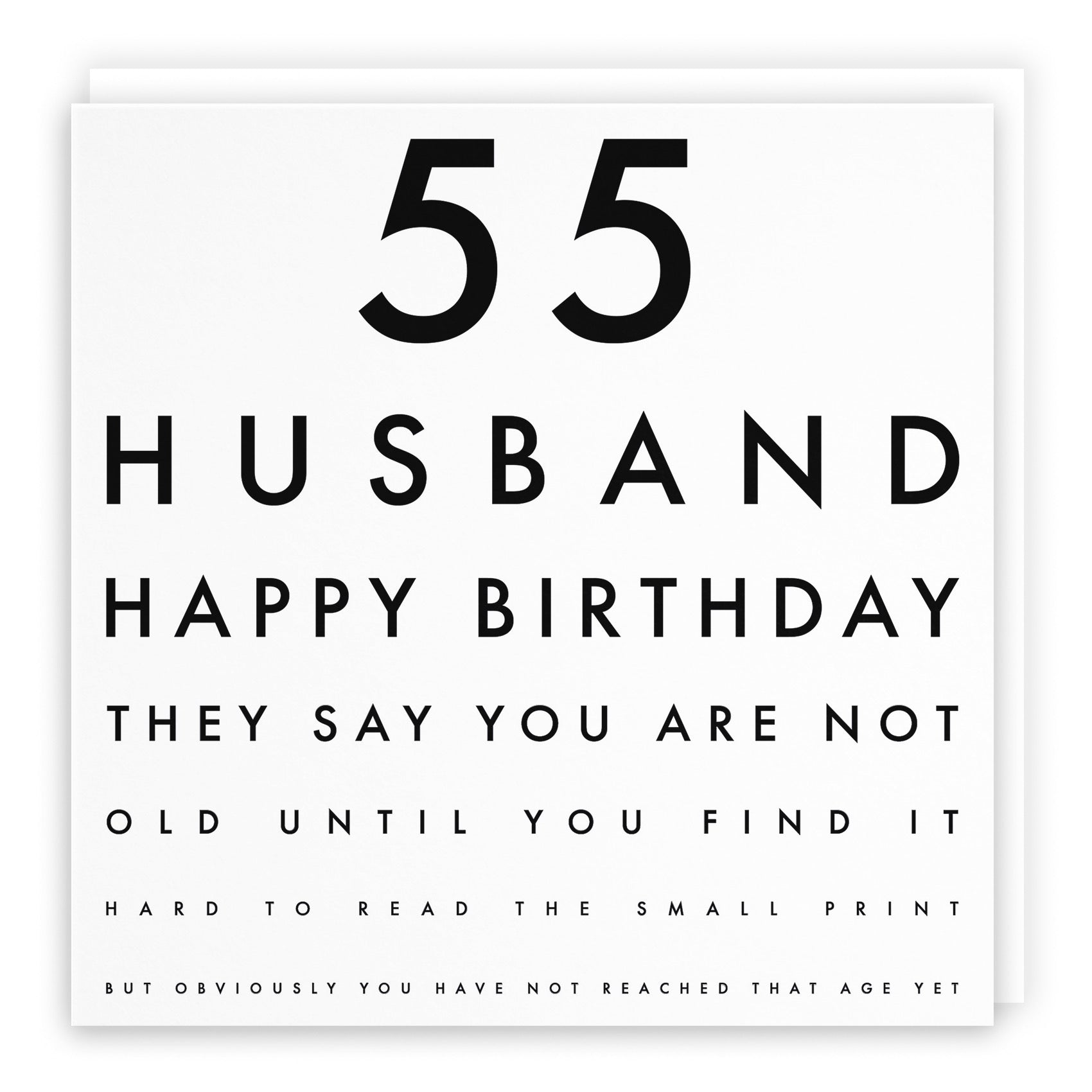 55th Husband Eye Sight Joke Birthday Card Letters - Default Title (B0947BX6QD)