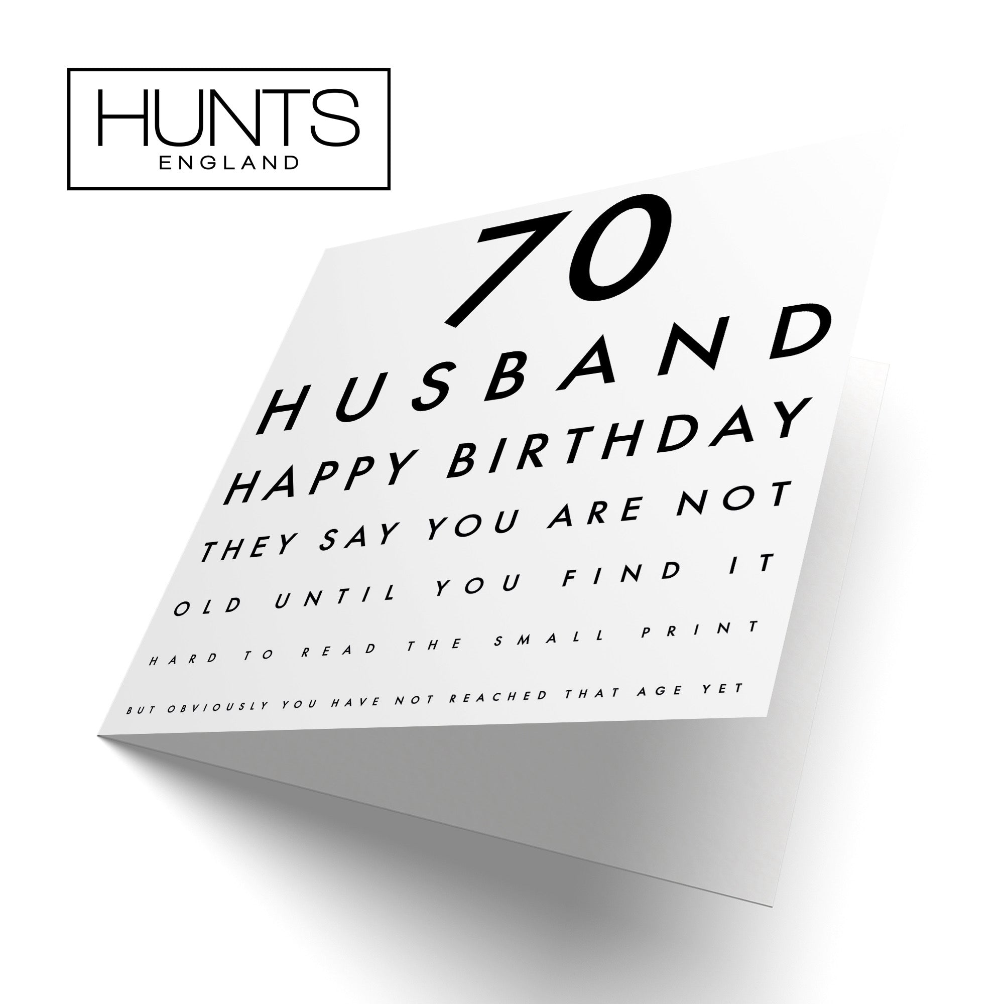 70th Husband Eye Sight Joke Birthday Card Letters - Default Title (B0947BY2B7)