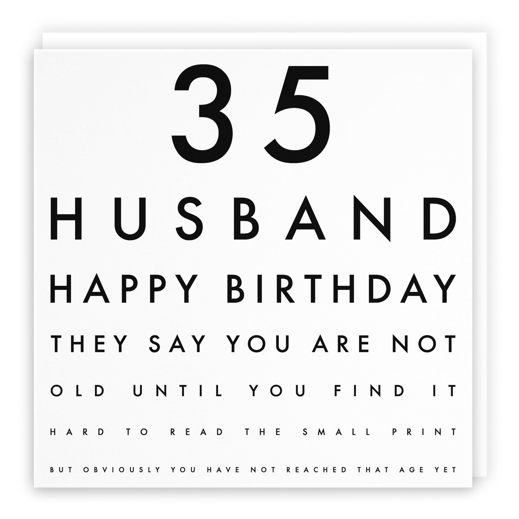 35th Husband Eye Sight Joke Birthday Card Letters - Default Title (B0947BZ1HN)