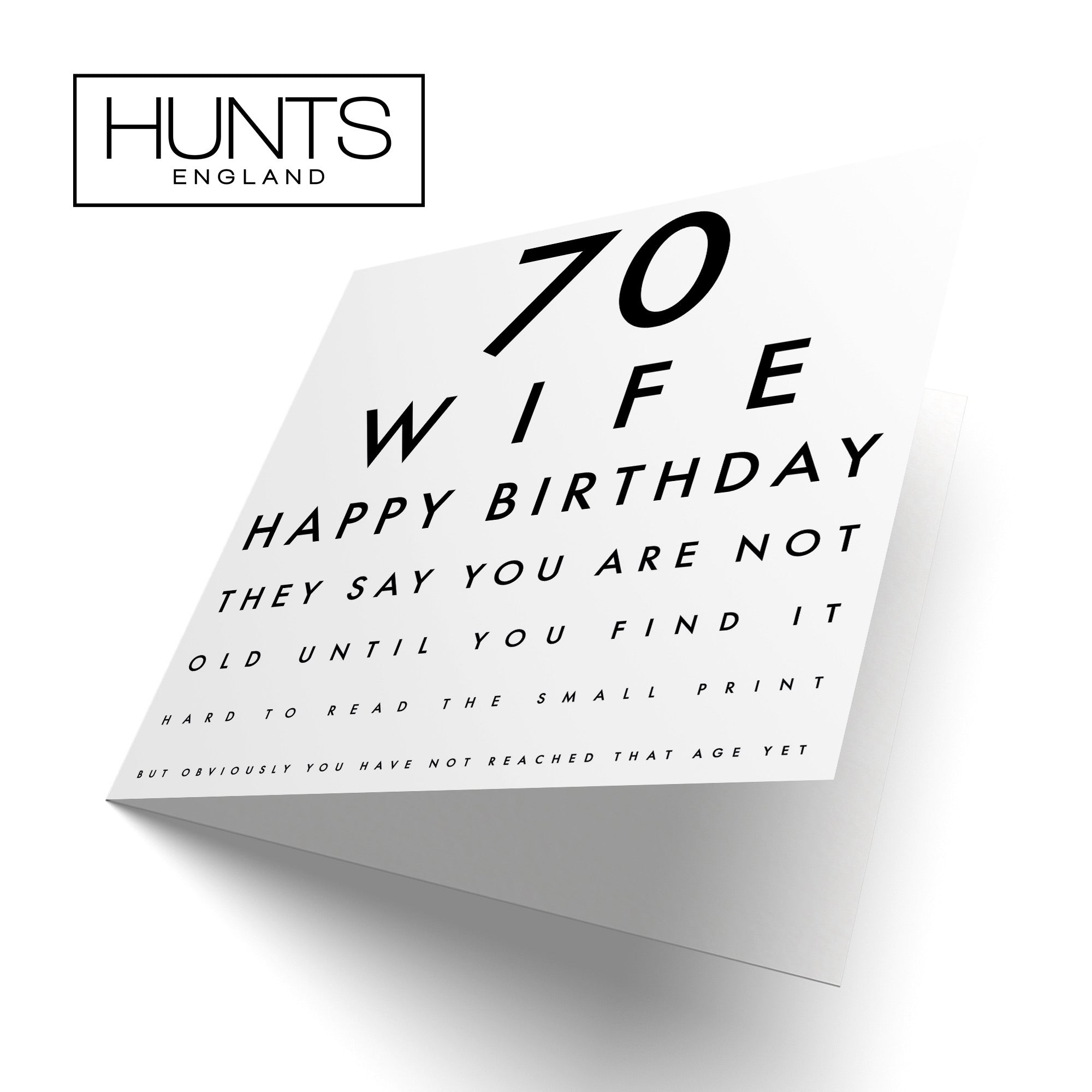 70th Wife Eye Sight Joke Birthday Card Letters - Default Title (B0947CMS35)