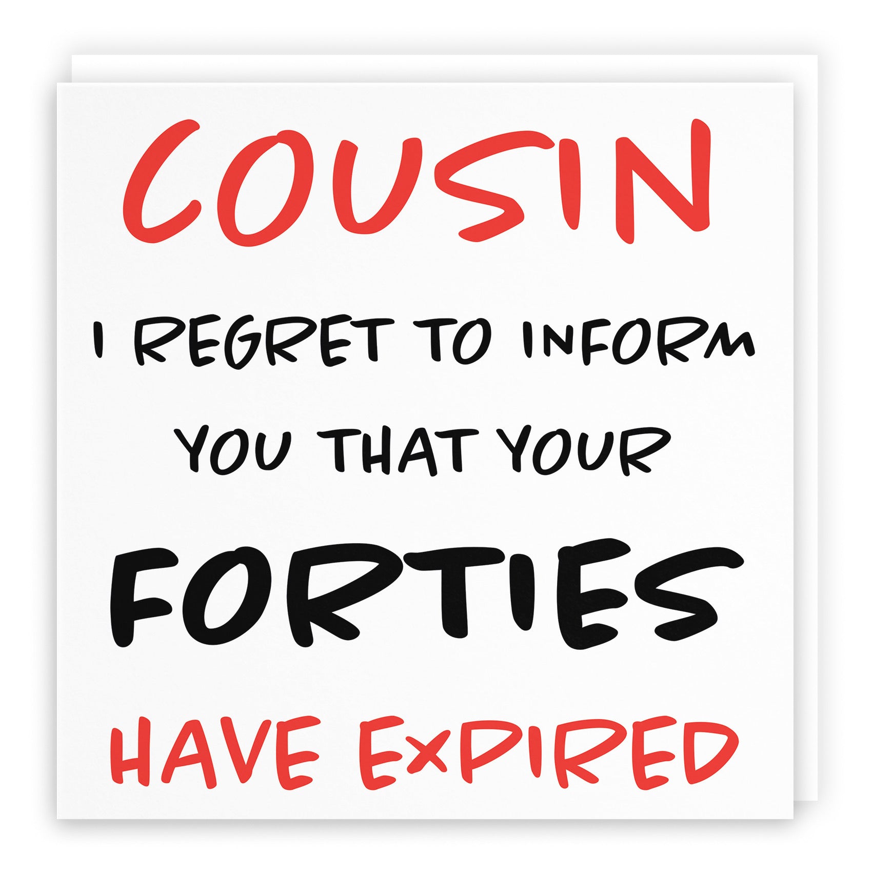 50th Cousin Humorous Birthday Card Retro - Default Title (B0947CZ2CP)