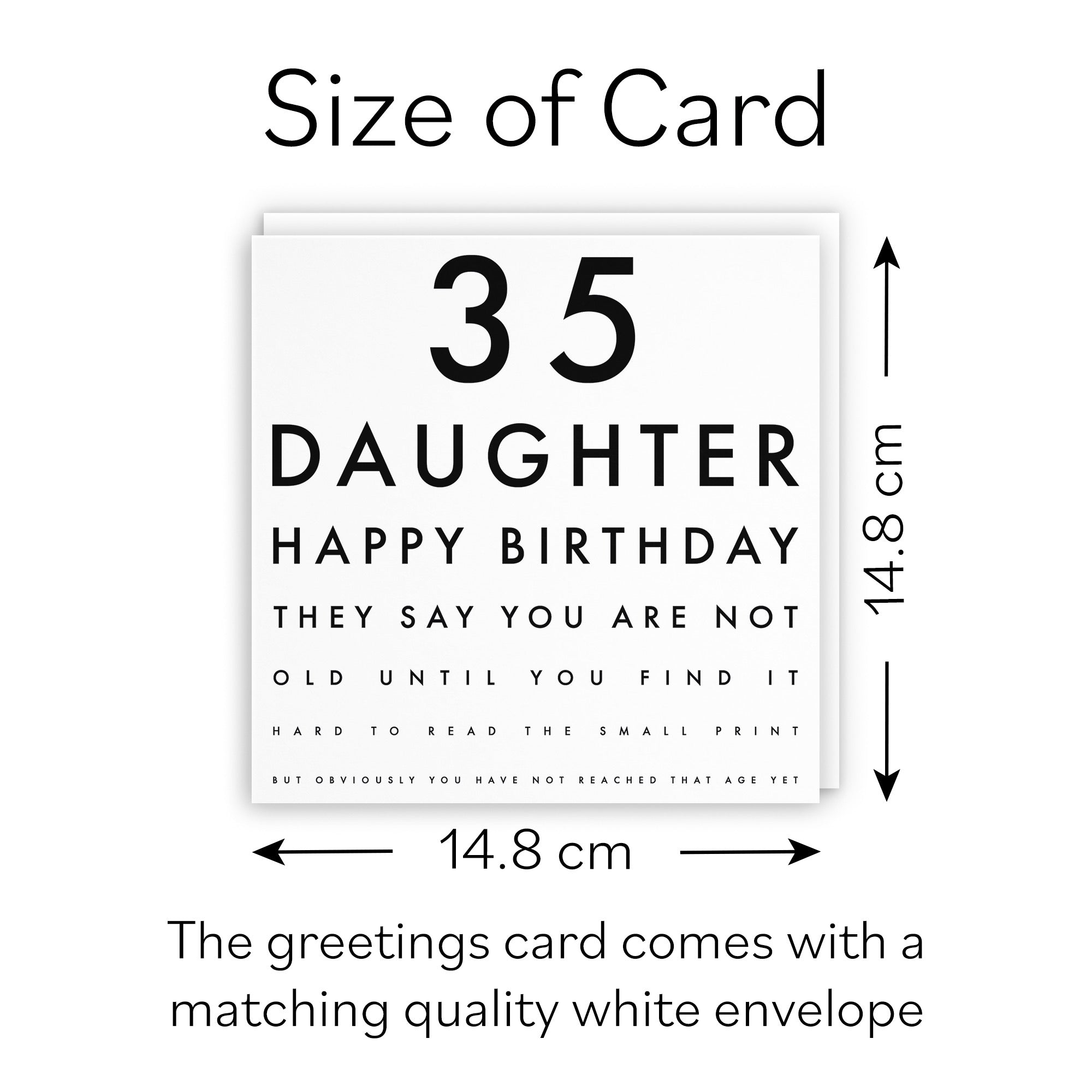 35th Daughter Eye Sight Joke Birthday Card Letters - Default Title (B0947D6QPT)