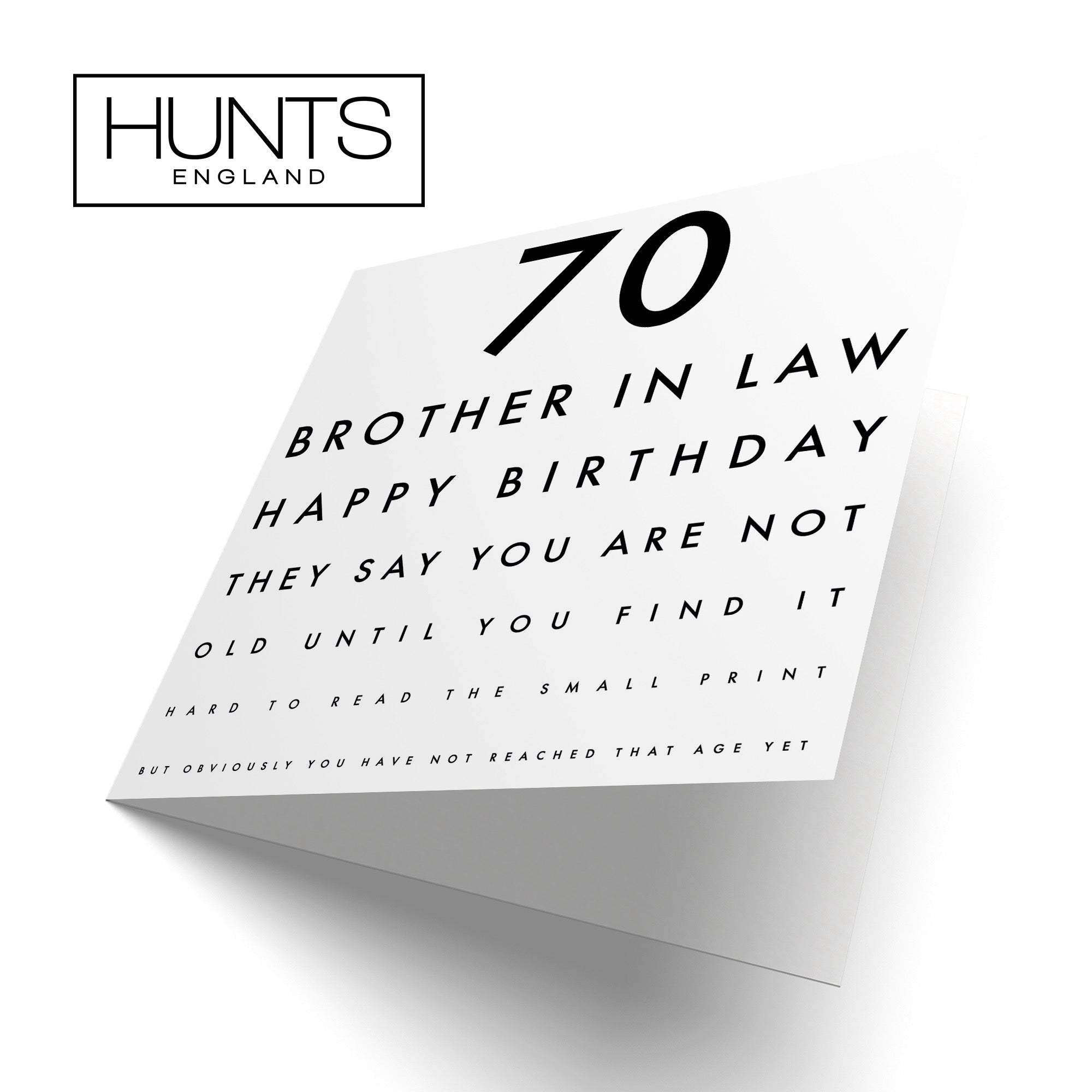 70th Brother In Law Eye Sight Joke Birthday Card Letters - Default Title (B0947DF4WT)