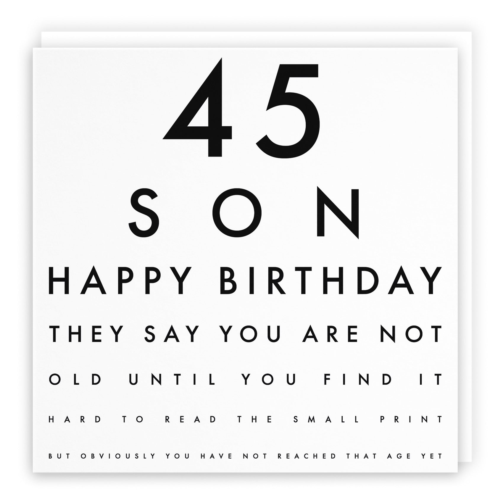 45th Son Eye Sight Joke Birthday Card Letters - Default Title (B0947FJML9)