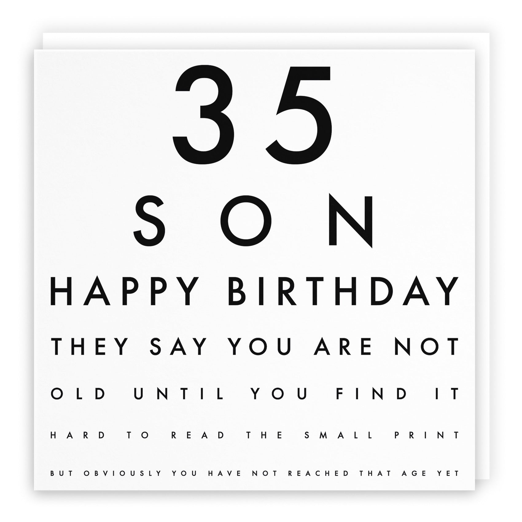 35th Son Eye Sight Joke Birthday Card Letters - Default Title (B0947FK5VL)