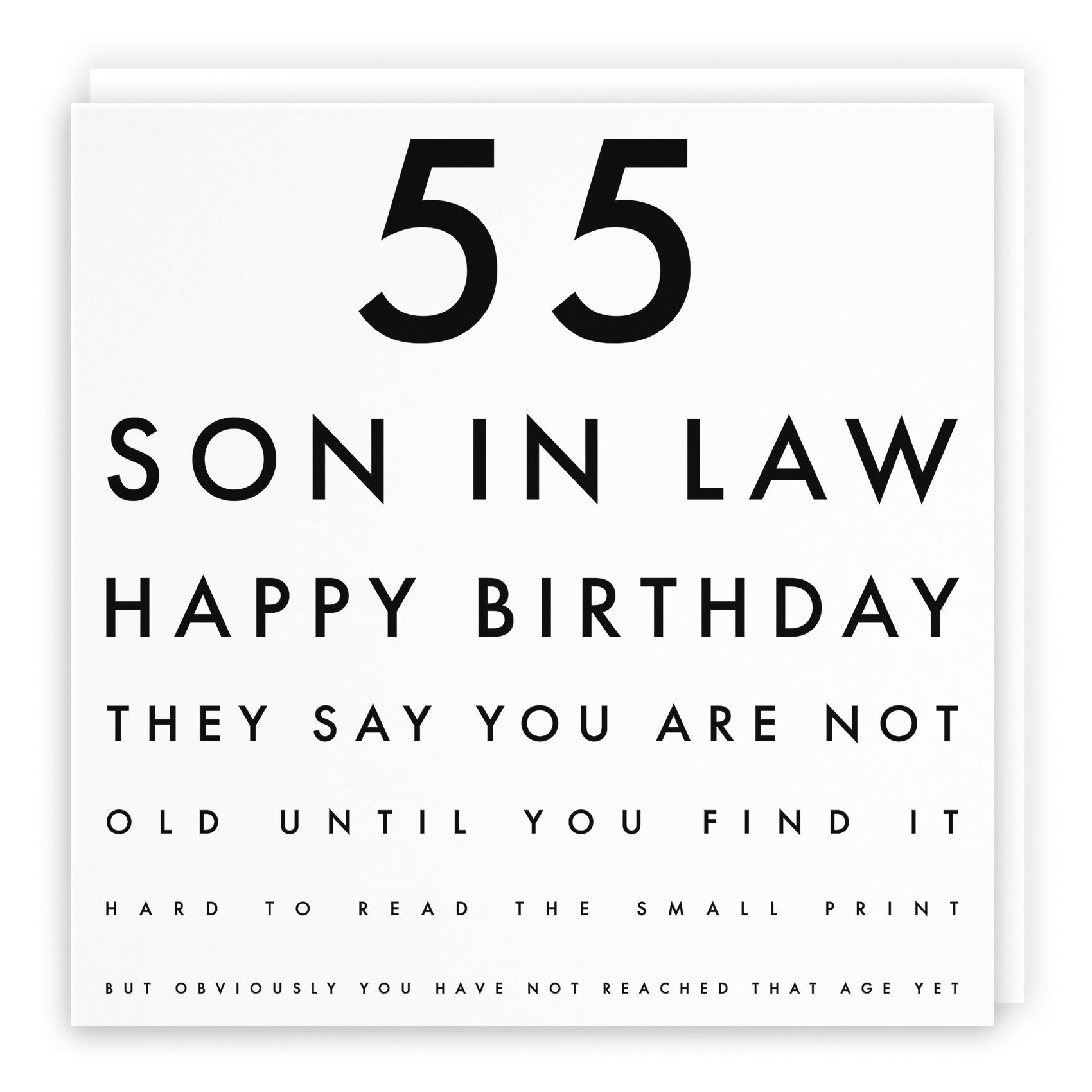 55th Son In Law Eye Sight Joke Birthday Card Letters - Default Title (B0947PQ2XT)