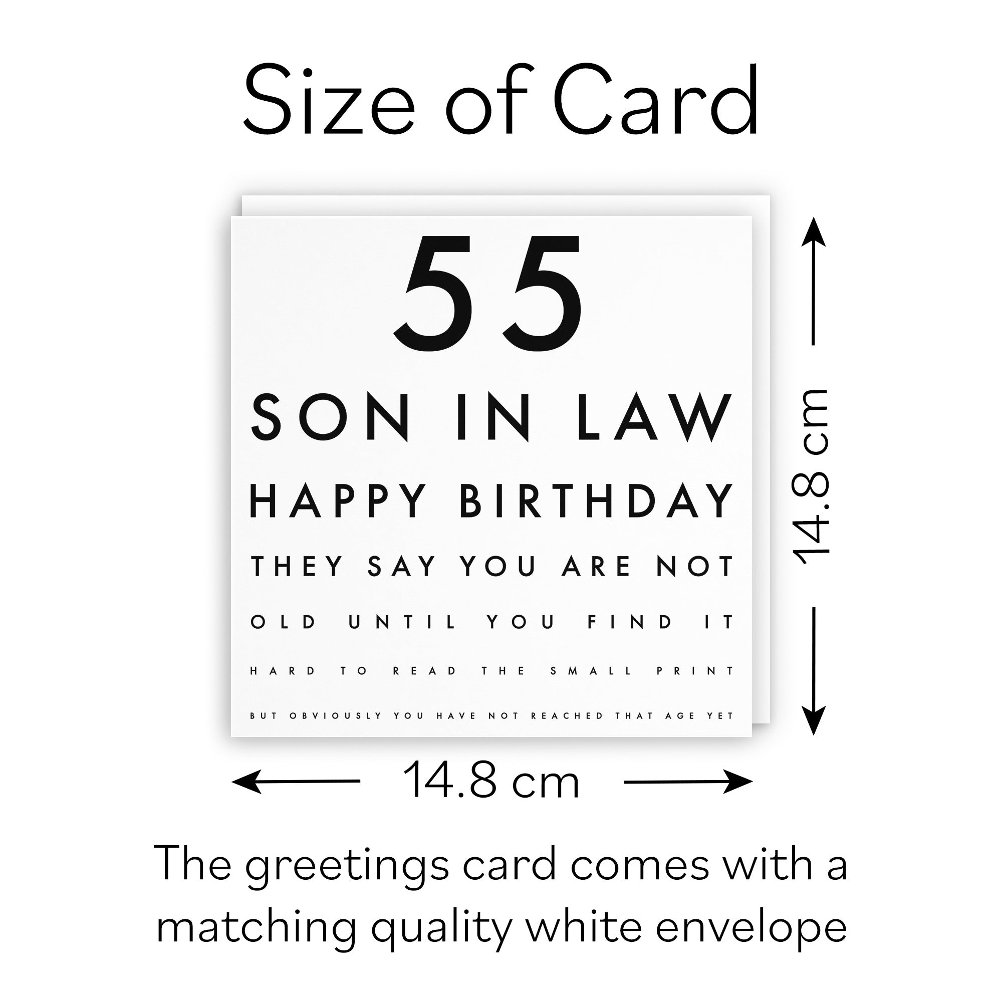 55th Son In Law Eye Sight Joke Birthday Card Letters - Default Title (B0947PQ2XT)