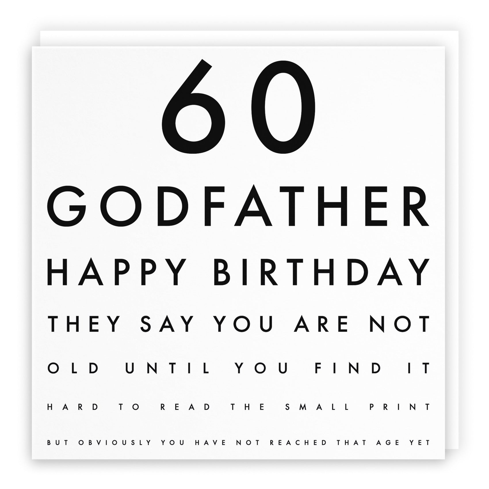 60th Godfather Eye Sight Joke Birthday Card Letters - Default Title (B0947PR38Z)