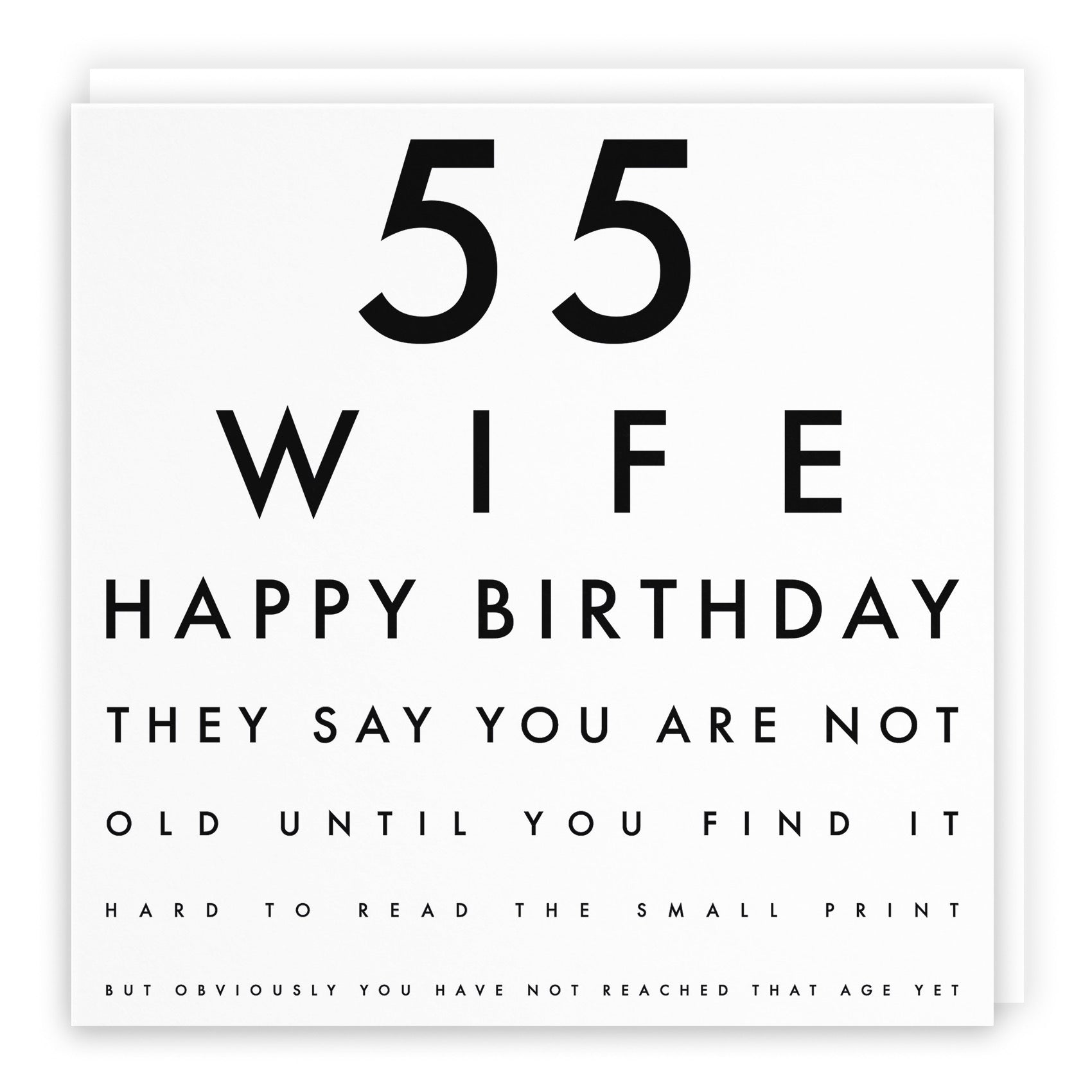 55th Wife Eye Sight Joke Birthday Card Letters - Default Title (B0947PTGHW)