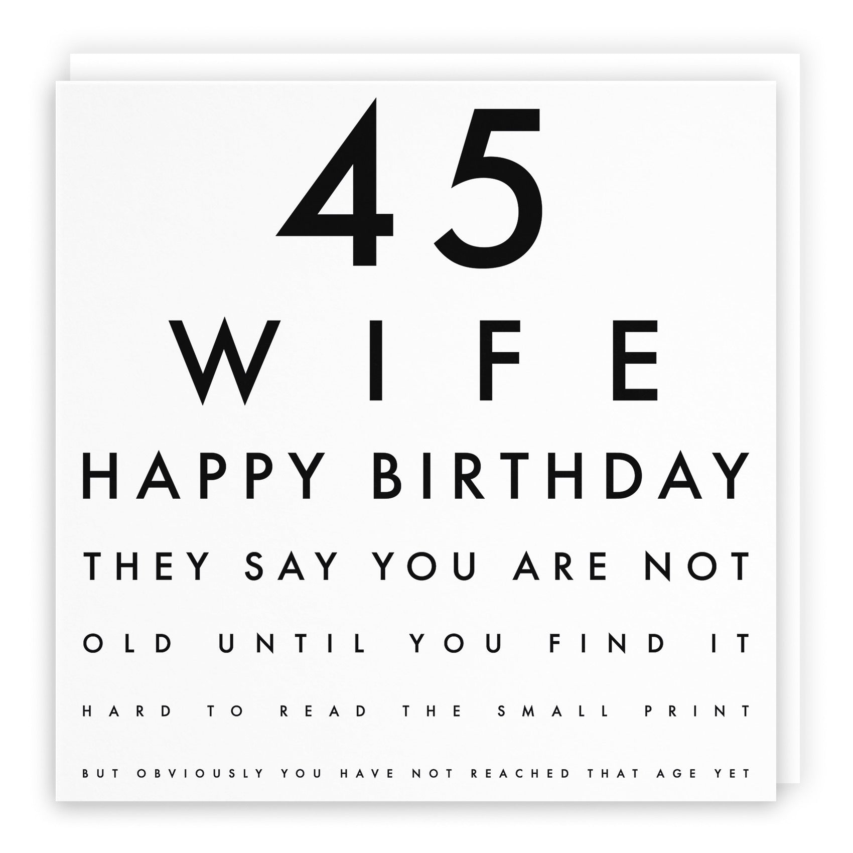 45th Wife Eye Sight Joke Birthday Card Letters - Default Title (B0947RVGDW)