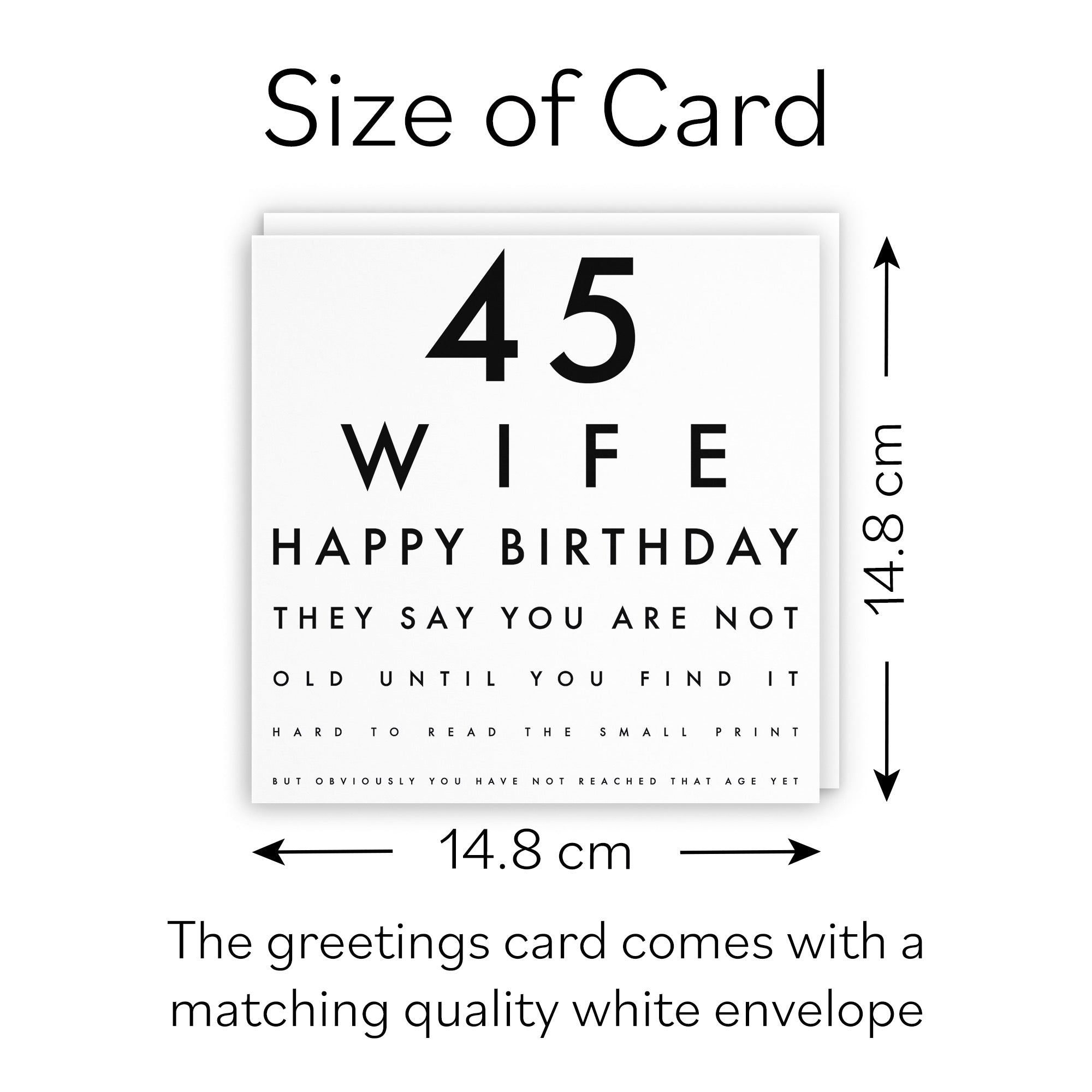 45th Wife Eye Sight Joke Birthday Card Letters - Default Title (B0947RVGDW)