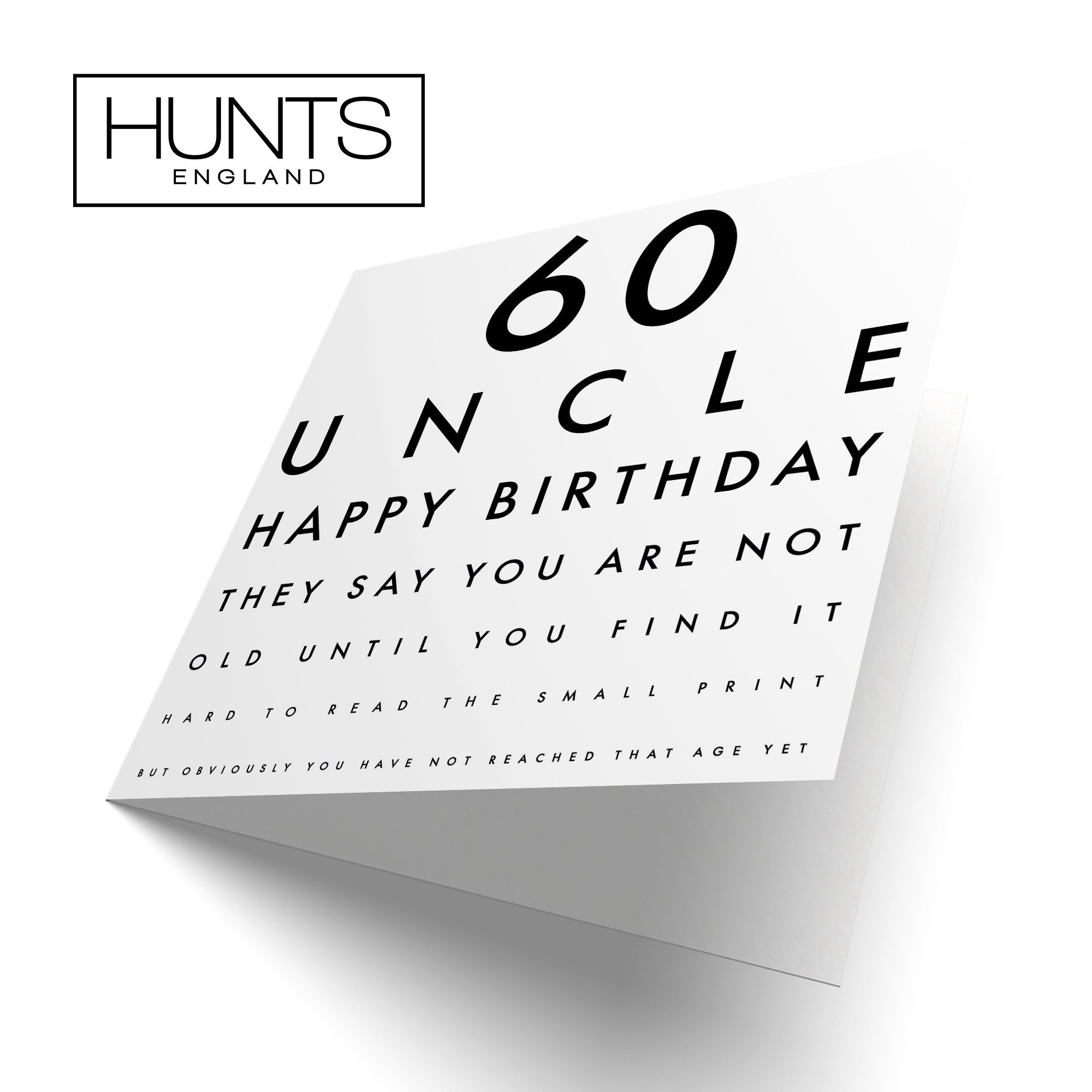 60th Uncle Eye Sight Joke Birthday Card Letters - Default Title (B0947TDGH4)