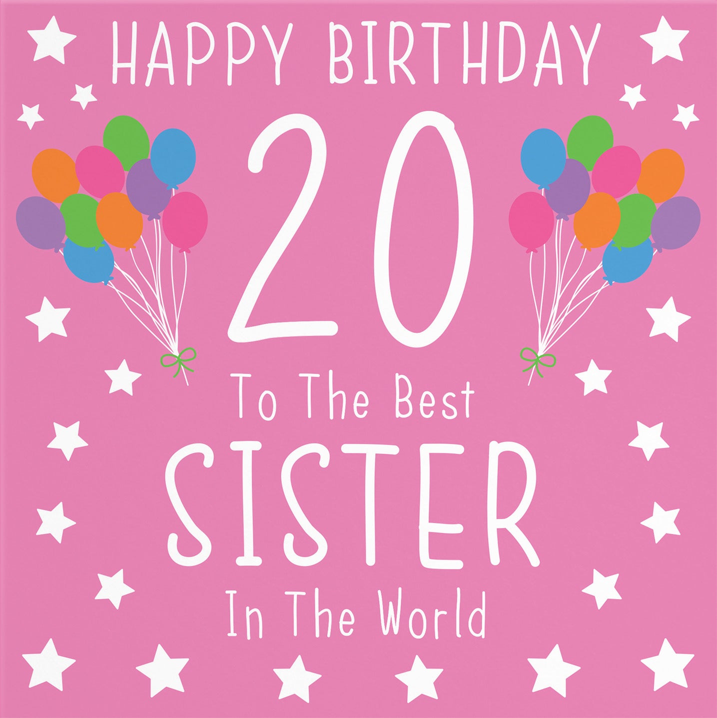 20th Sister Birthday Card Iconic - Default Title (B0947Z1GC1)