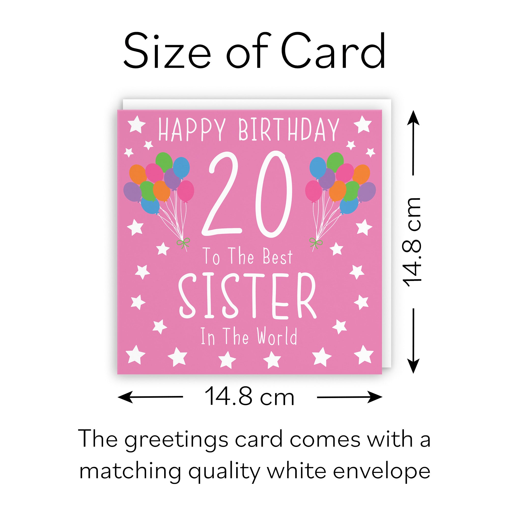 20th Sister Birthday Card Iconic - Default Title (B0947Z1GC1)