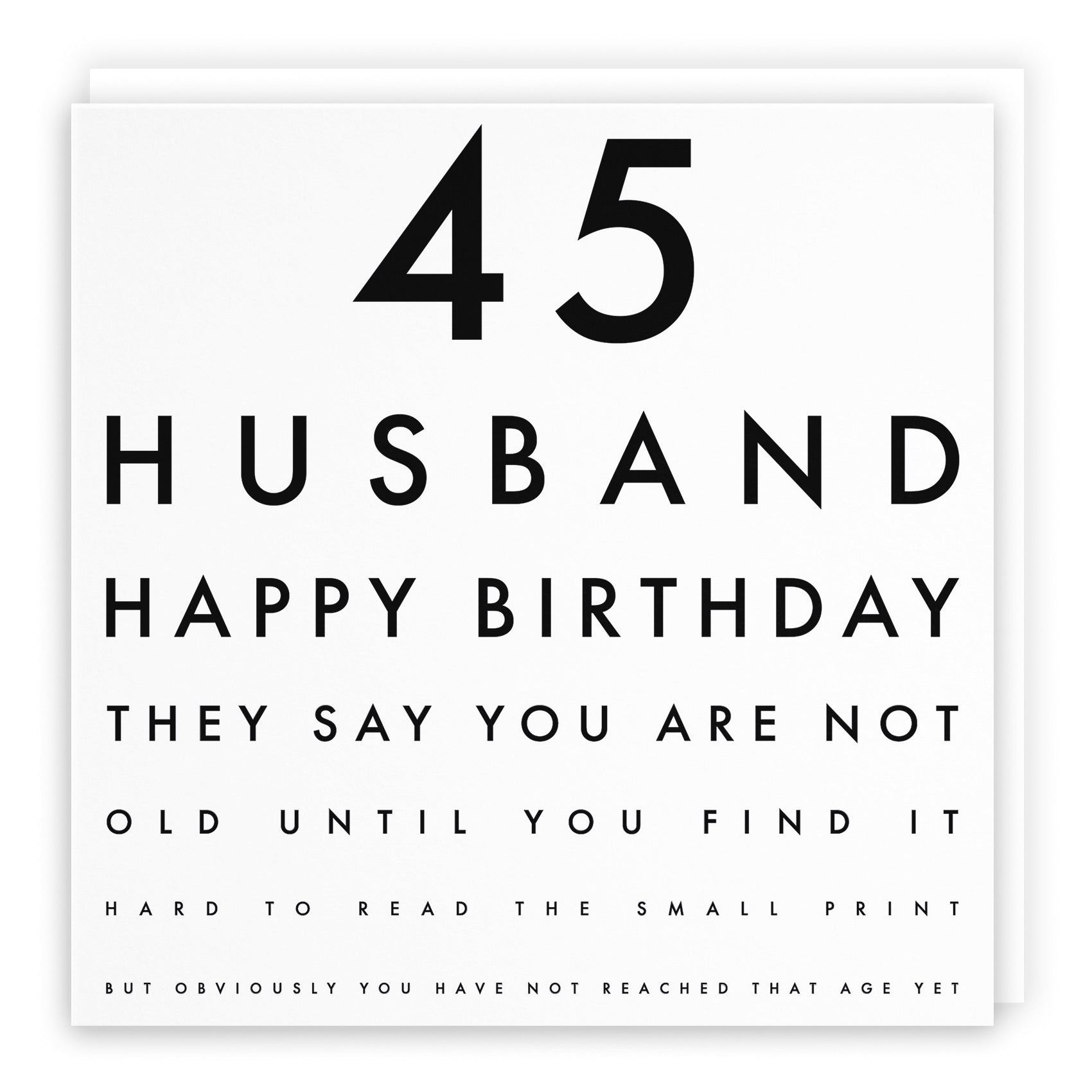 45th Husband Eye Sight Joke Birthday Card Letters - Default Title (B09484QJYW)