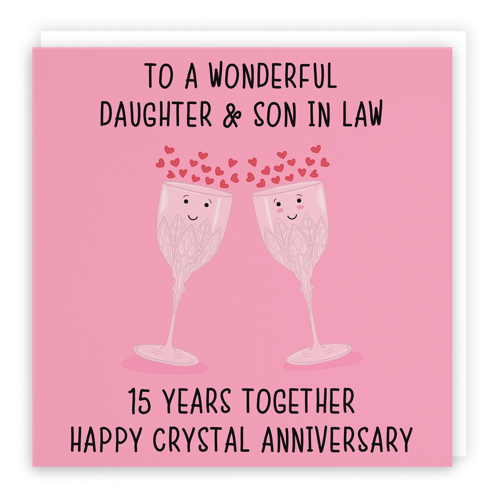 15th Daughter And Son In Law Anniversary Card Iconic - Default Title (B098FCCL98)