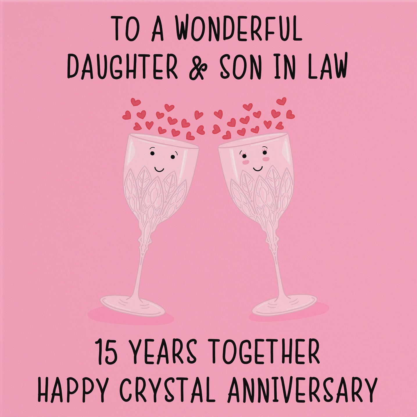 15th Daughter And Son In Law Anniversary Card Iconic - Default Title (B098FCCL98)