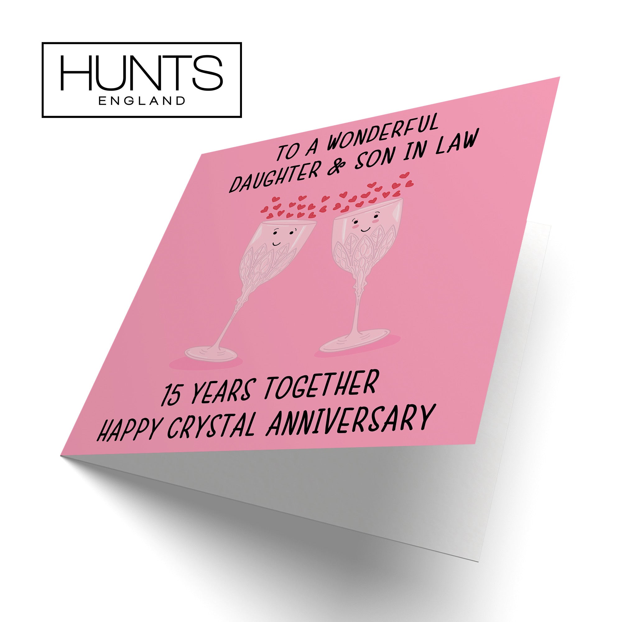 15th Daughter And Son In Law Anniversary Card Iconic - Default Title (B098FCCL98)