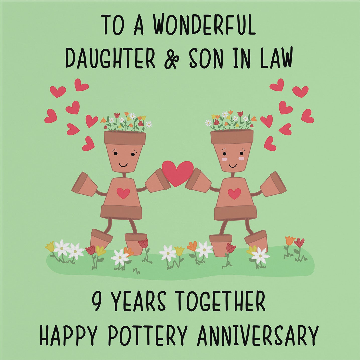 9th Daughter And Son In Law Anniversary Card Iconic - Default Title (B098FCDZ2C)